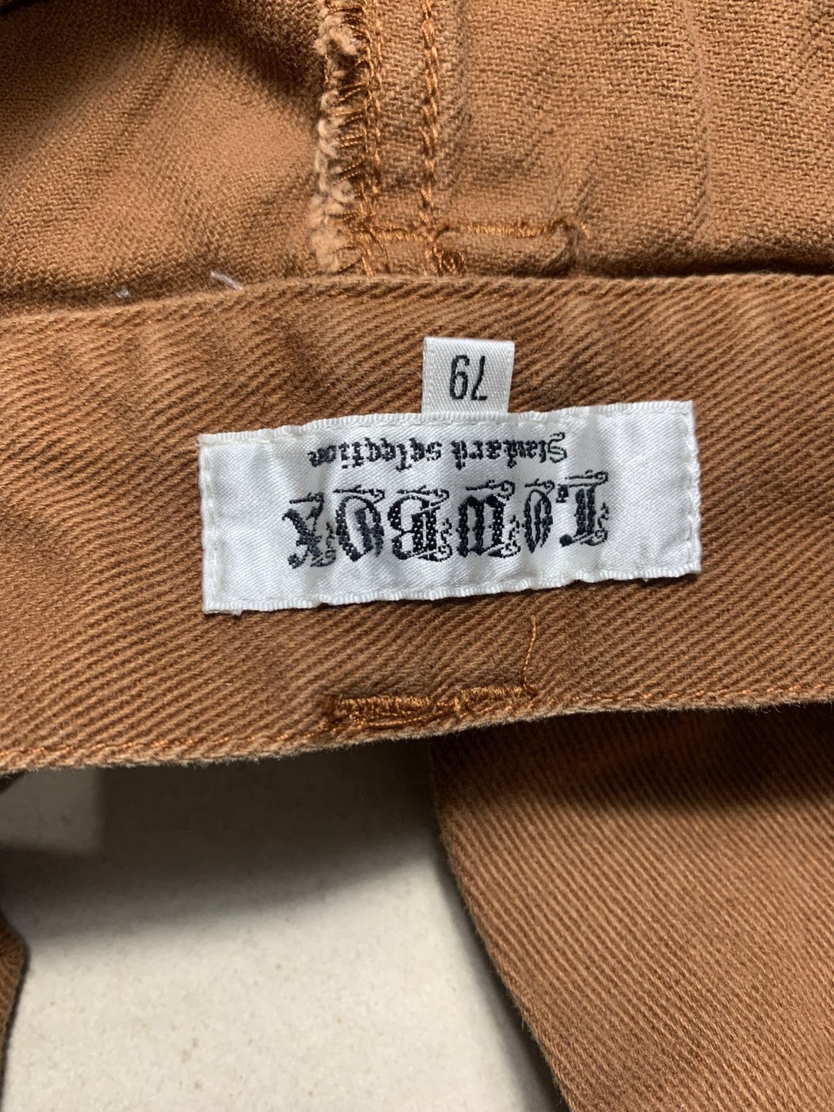 LOWBOX Japanese Lowbox Fadded Buckle Back Denim Size US 30 / EU 46 - 7 Thumbnail