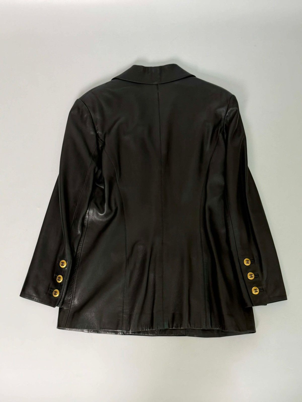 Chanel Chanel Black Lambskin Leather Jacket F/W 1992/93 Collection Size M / US 6-8 / IT 42-44 - 2 Thumbnail