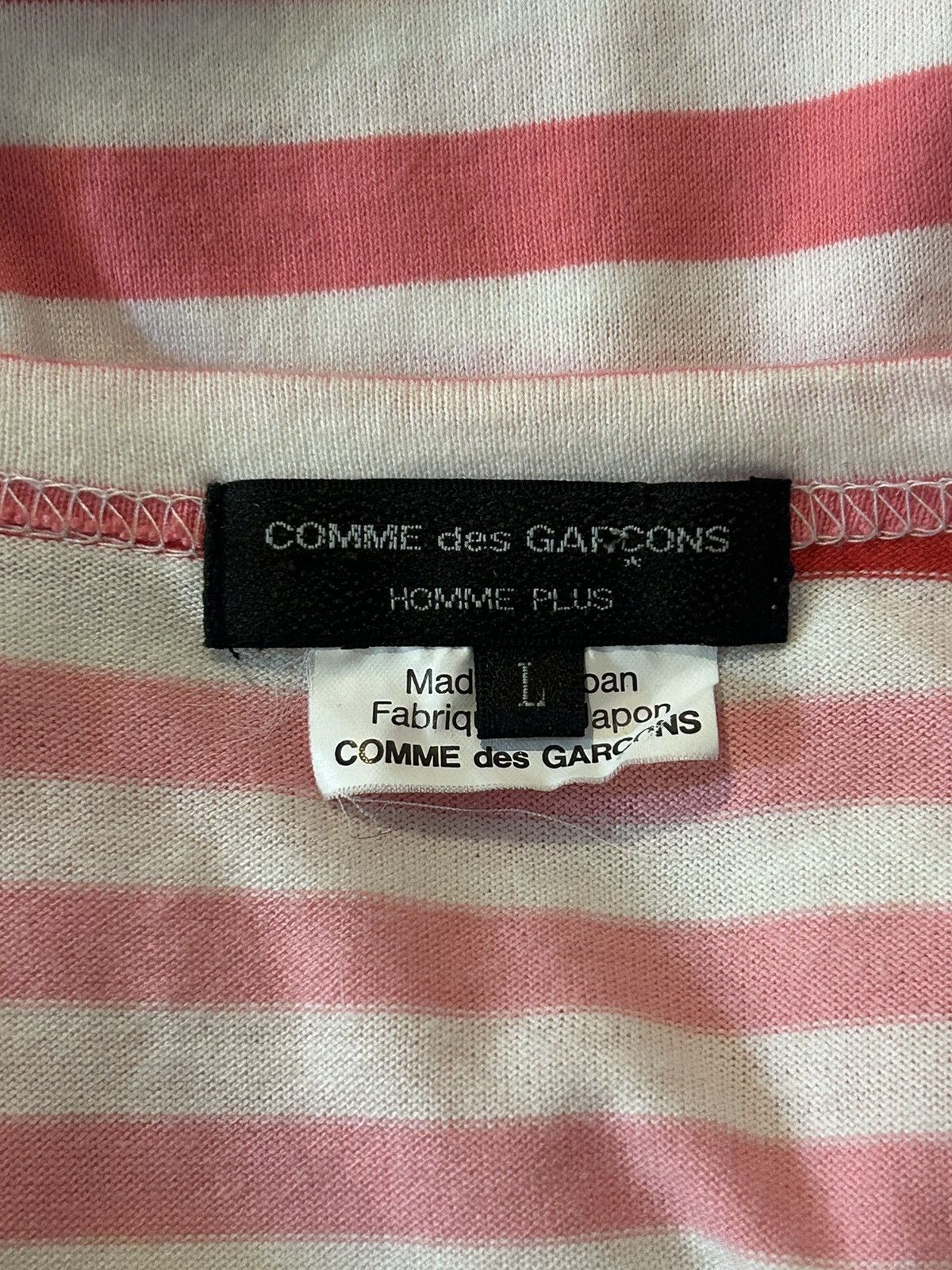 Comme des Garcons Homme Plus Hybrid Striped Cut out tee Size US L / EU 52-54 / 3 - 6 Thumbnail