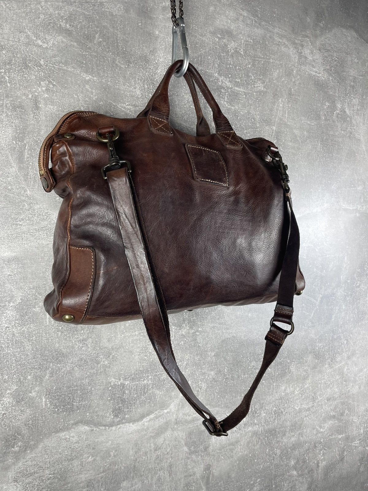 Vintage Avant Gard Campomaggi 2000s Italian Brown Leather Travel Bag Size ONE SIZE - 3 Thumbnail