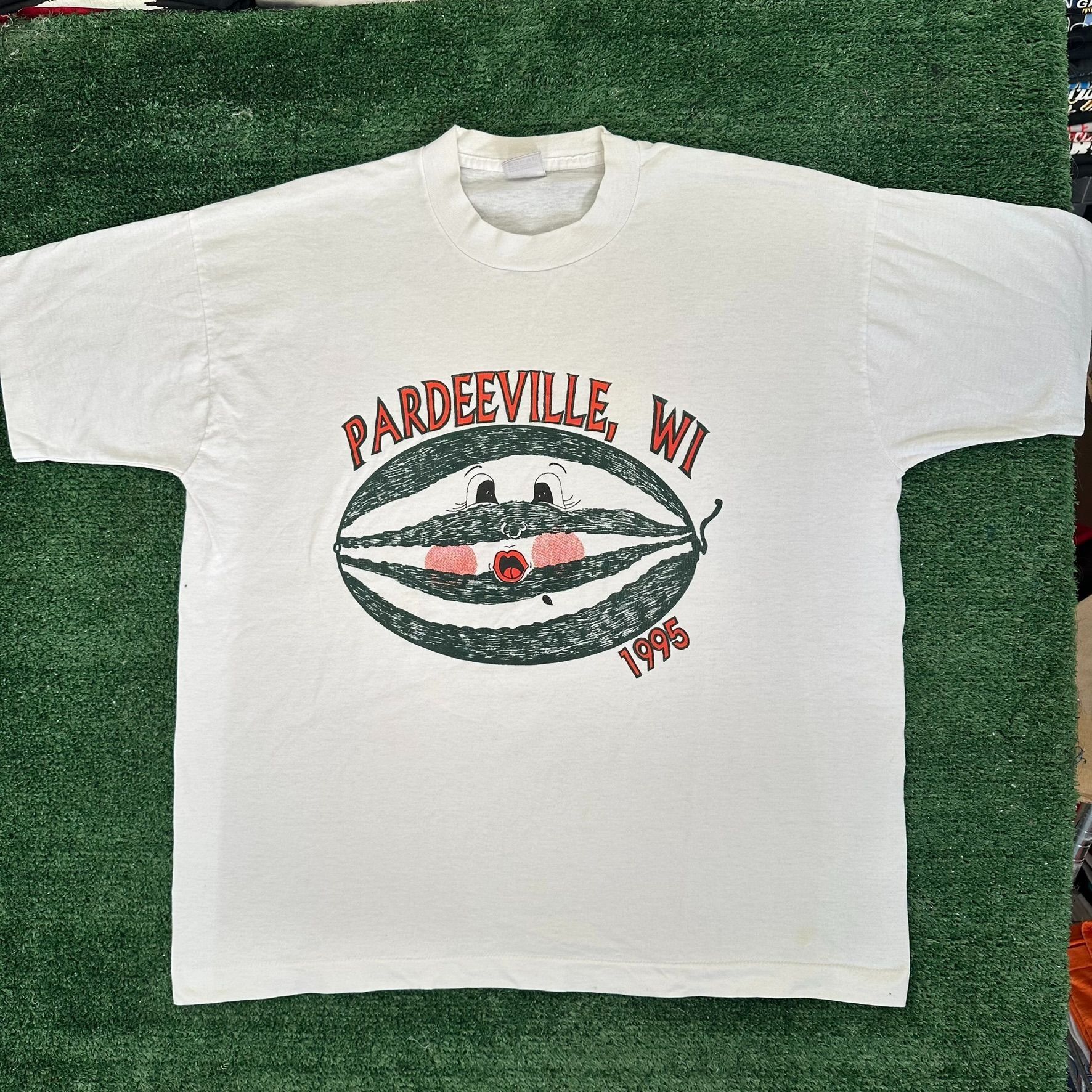 Vintage Vintage 90s Watermelon Festival T-Shirt Single Stitch Boxy W Size US XL / EU 56 / 4 - 1 Thumbnail