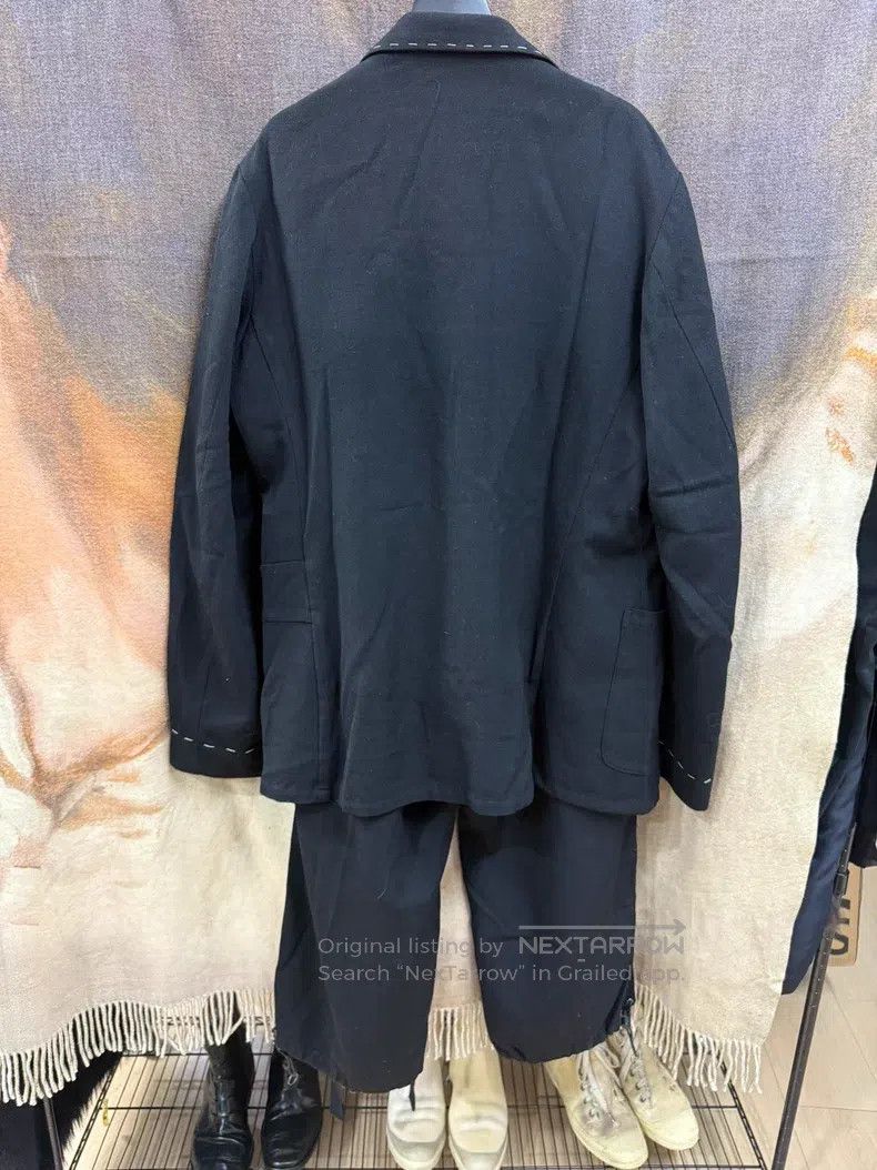 Yohji Yamamoto YOHJI YAMAMOTO Thick Wool Suit with Visible Seams Size US XL / EU 56 / 4 - 3 Thumbnail