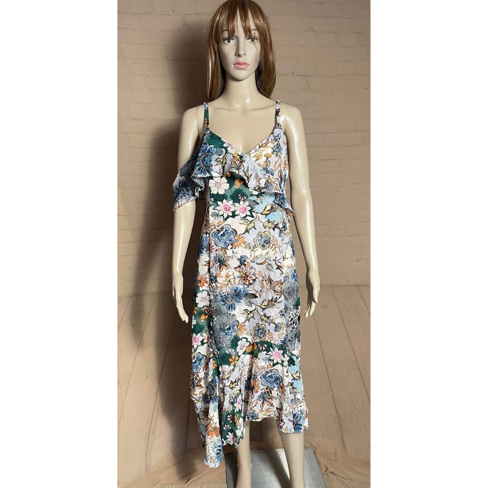 Other NWT New $129 Rachel Rachel Roy Wonderlust Floral Ruffled Dr Size L / US 10 / IT 46 - 2 Thumbnail