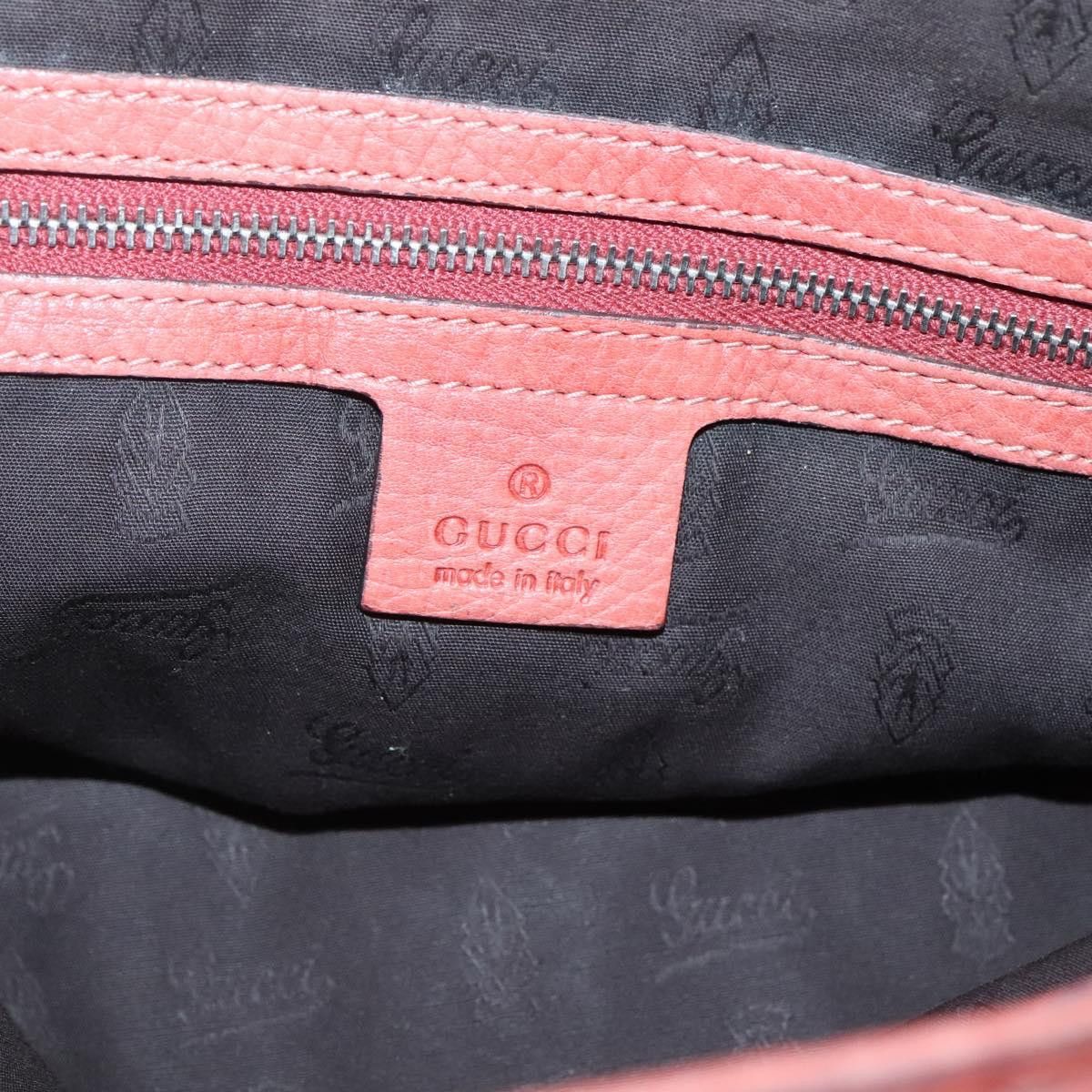 Gucci GUCCI Bamboo Tote Bag Leather Red Silver Size ONE SIZE - 16 Thumbnail