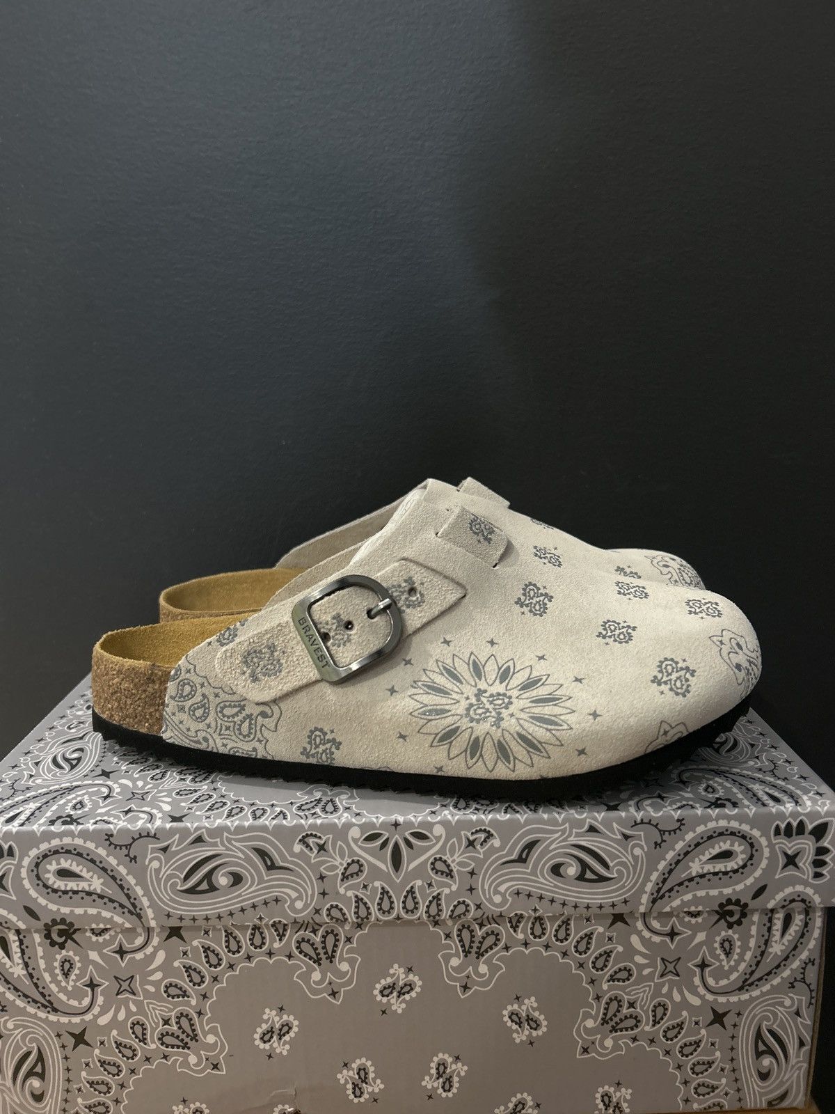 Bravest Studious Suede Paisley Mules