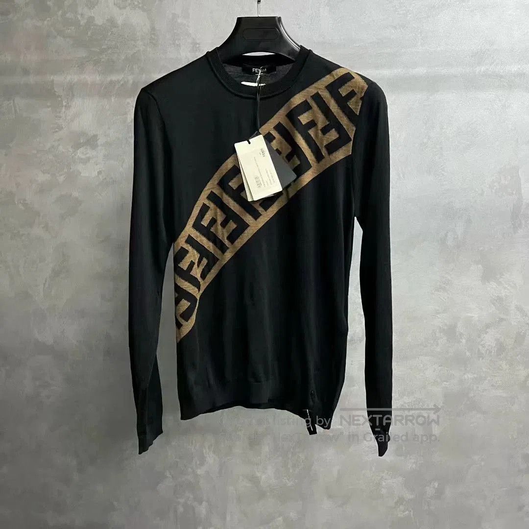 Fendi fendi black logo knit sweater size 46. Size US S / EU 44-46 / 1 - 1 Thumbnail