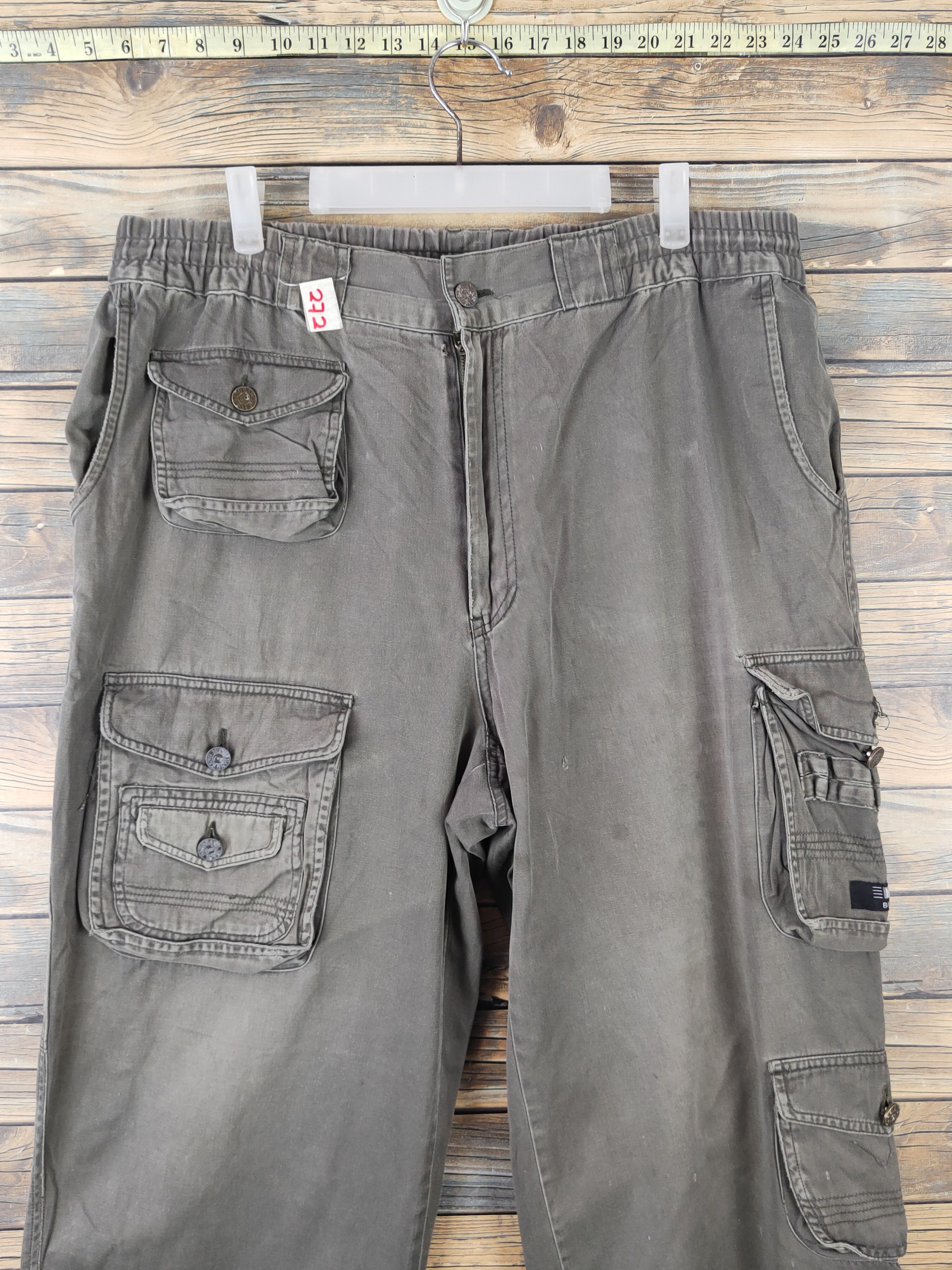 Japanese Brand DLL Bang Bang Olive Multipocket Tactical Cargo Pants #272 Size US 36 / EU 52 - 2 Thumbnail