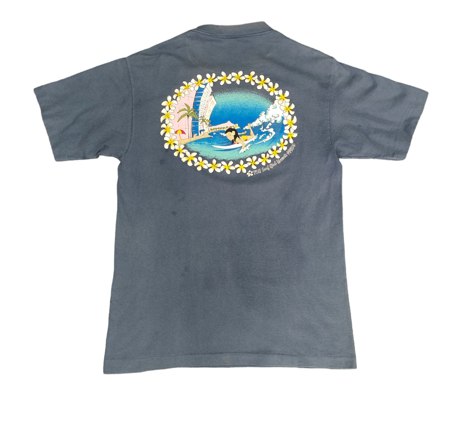 Vintage Vintage 90s T&C Surf Design Hawaii Surfing T-Shirt Size US M / EU 48-50 / 2 - 3 Thumbnail