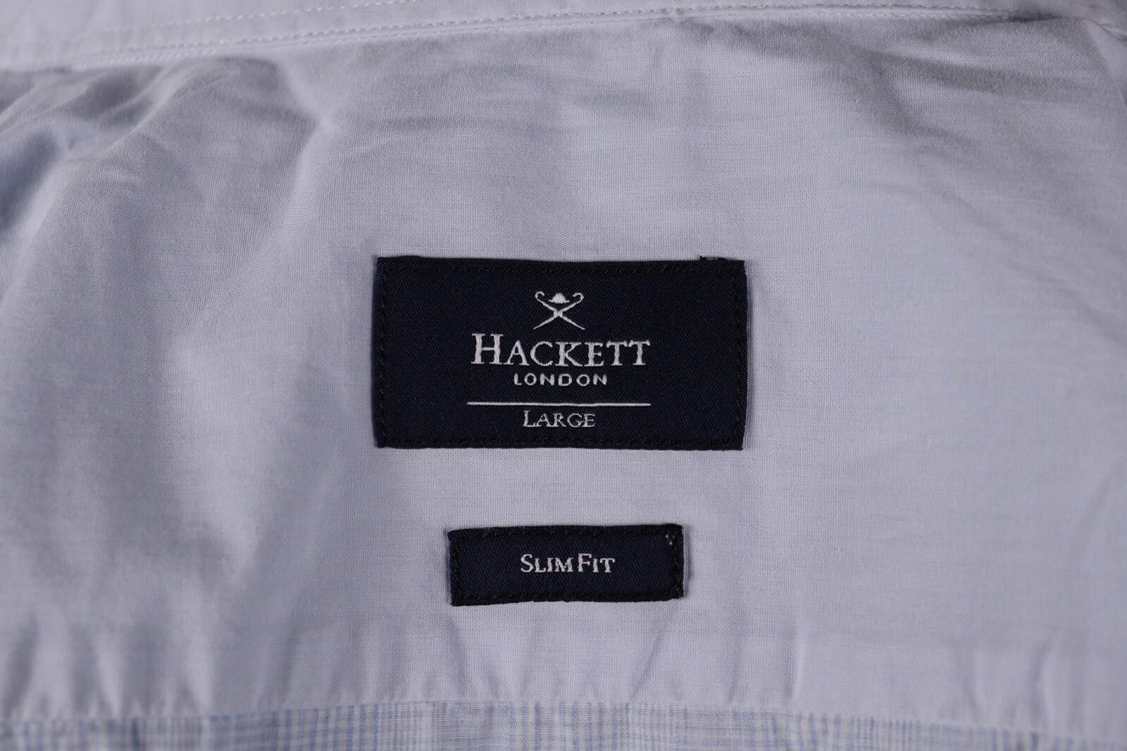 Designer Hackett London Slim Fit Long Sleeve Button Down Shirt Size L Size US L / EU 52-54 / 3 - 9 Thumbnail