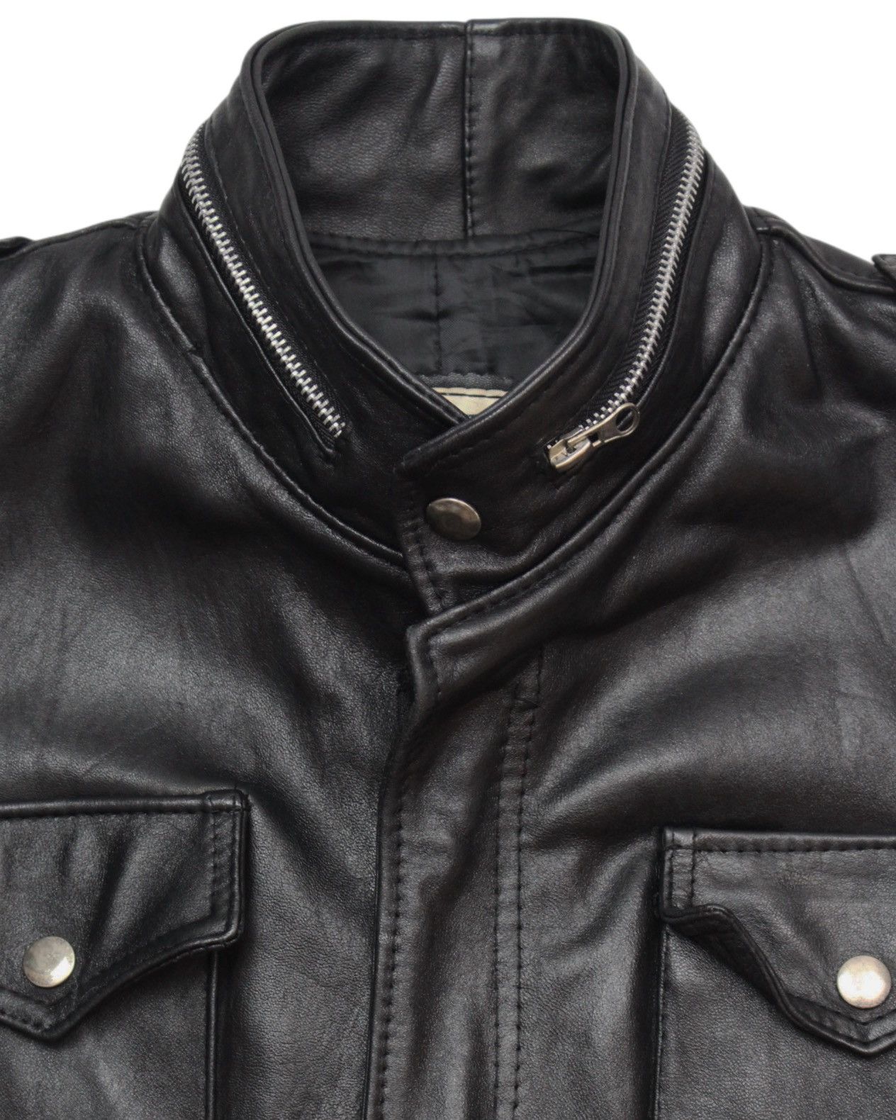 Hysteric Glamour 2000S BOBBIO “MODA INTERNAZIONALE” LEATHER FIELD JACKET Size US S / EU 44-46 / 1 - 2 Thumbnail