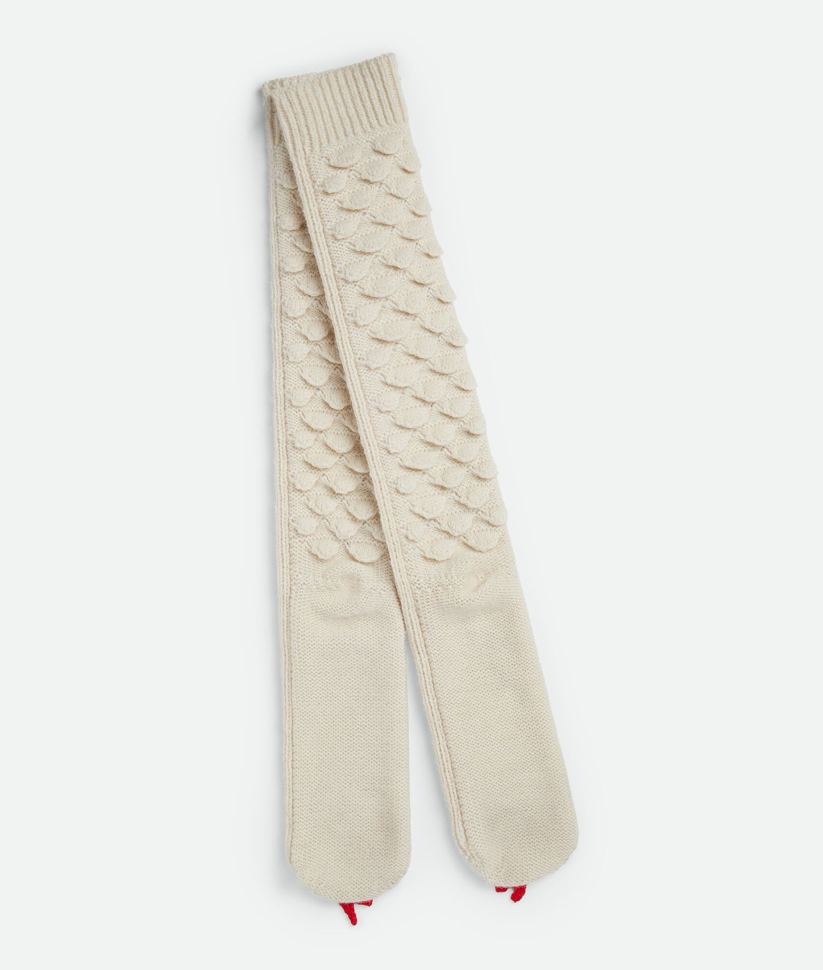 Bottega Veneta o1w1db10825 Size: L / Snakes Scales Wool Knit Socks in Dove Size ONE SIZE - 4 Thumbnail