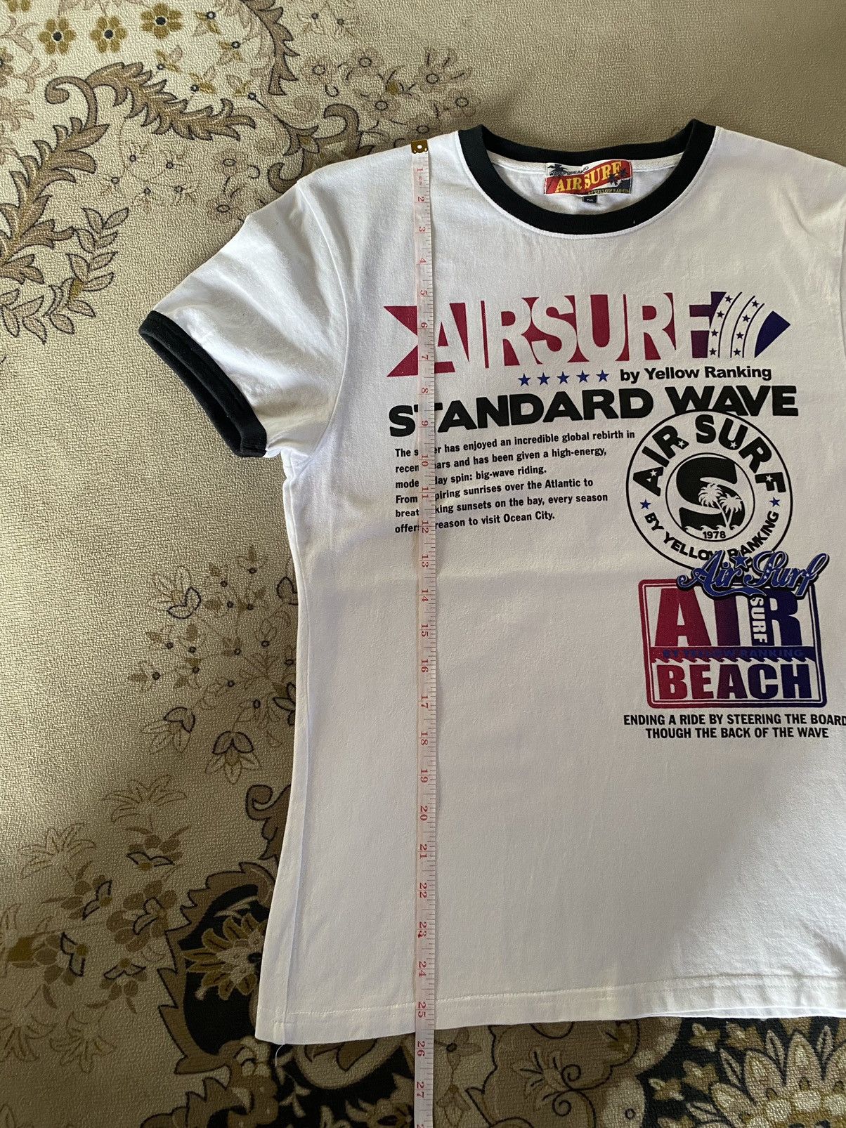Japanese Brand Vintage Japanese Brand Air Surf Style Ringer T-Shirt Size US S / EU 44-46 / 1 - 9 Thumbnail