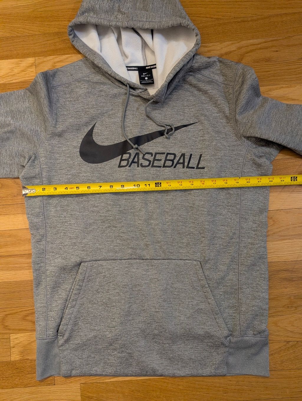 Nike Nike Baseball Hoodie Sweatshirt Large - gray w black logo Size US L / EU 52-54 / 3 - 8 Thumbnail