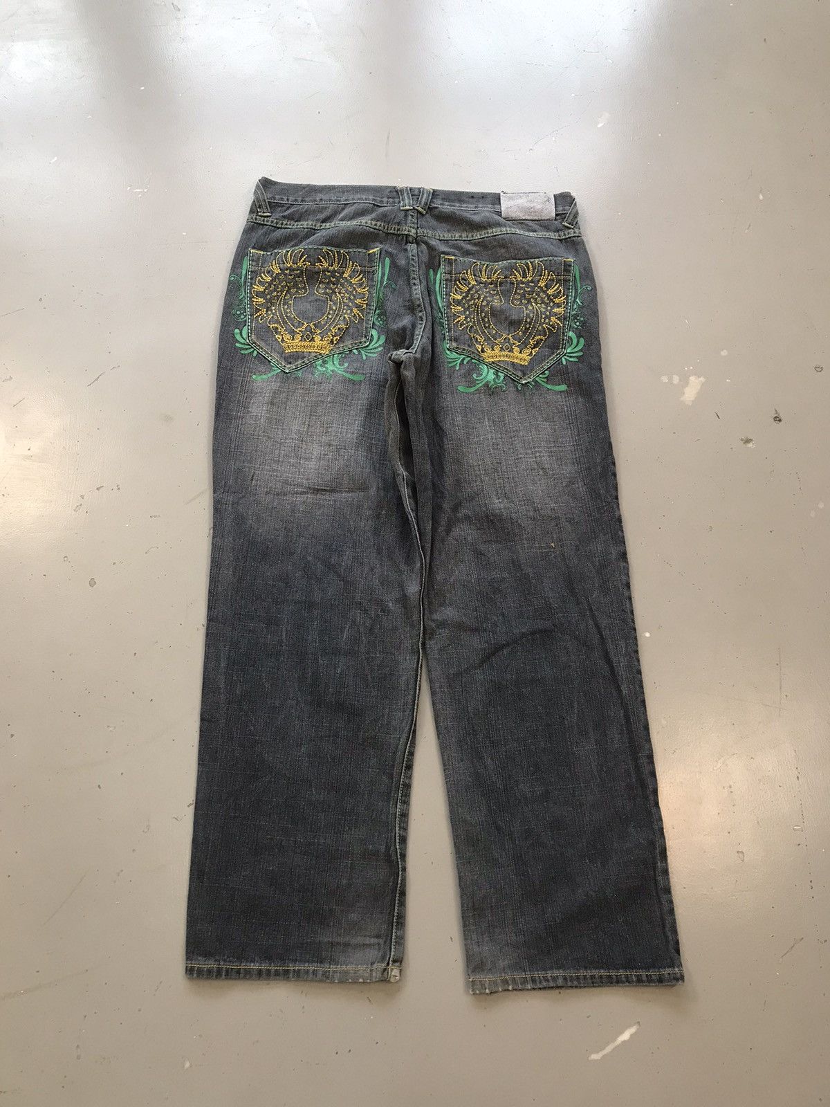 JNCO × Southpole × Vintage Vintage jinzu thread embroidered straight fit denim Size US 38 / EU 54 - 1 Thumbnail