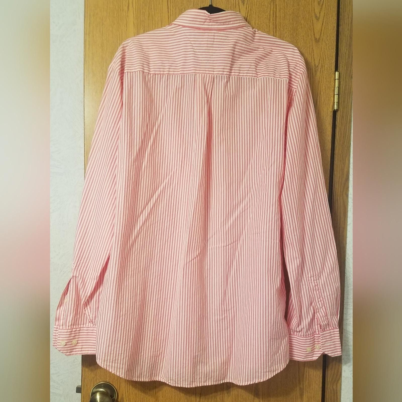 Tommy Hilfiger Tommy Hilfiger Academy Poplin Pink Striped Shirt Size XL Size US XL / EU 56 / 4 - 2 Thumbnail