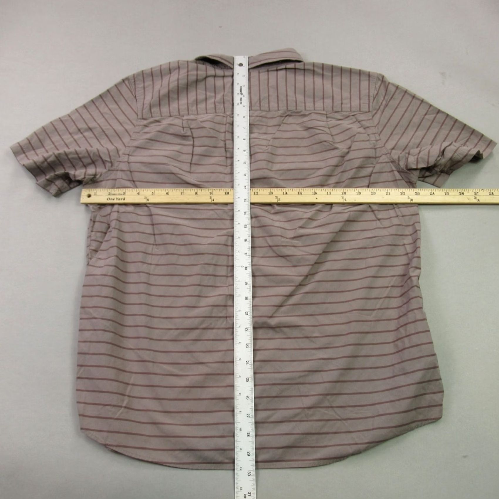 Prana prAna Shirt Mens L Short Sleeve Button Up Lightweight Pockets Hike Stripe Shirt Size US L / EU 52-54 / 3 - 7 Thumbnail