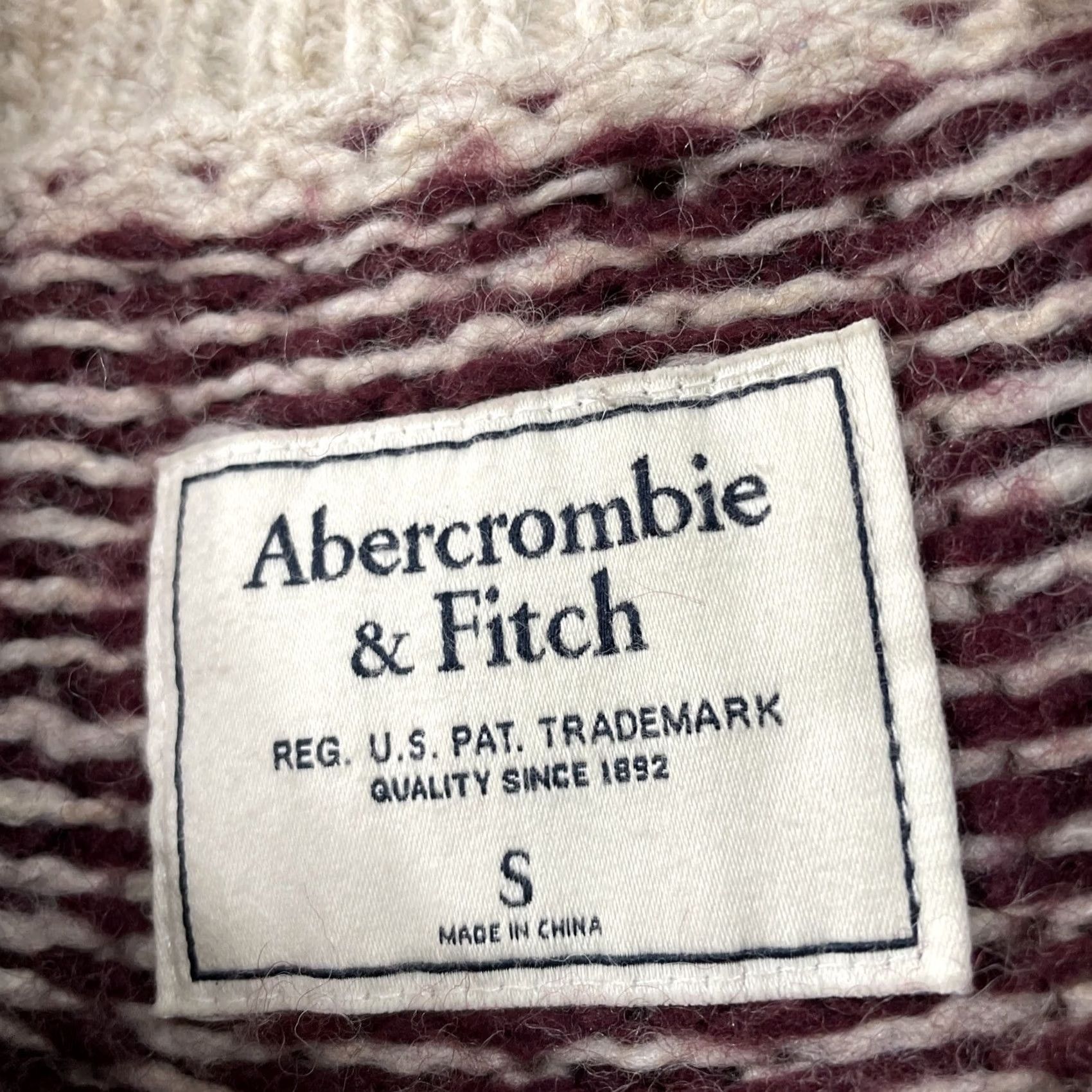 Abercrombie & Fitch Abercrombie & Fitch Wool Cardigan Sweater Women S Beige Pink Nordic Y2K Knit S Size S / US 4 / IT 40 - 7 Thumbnail