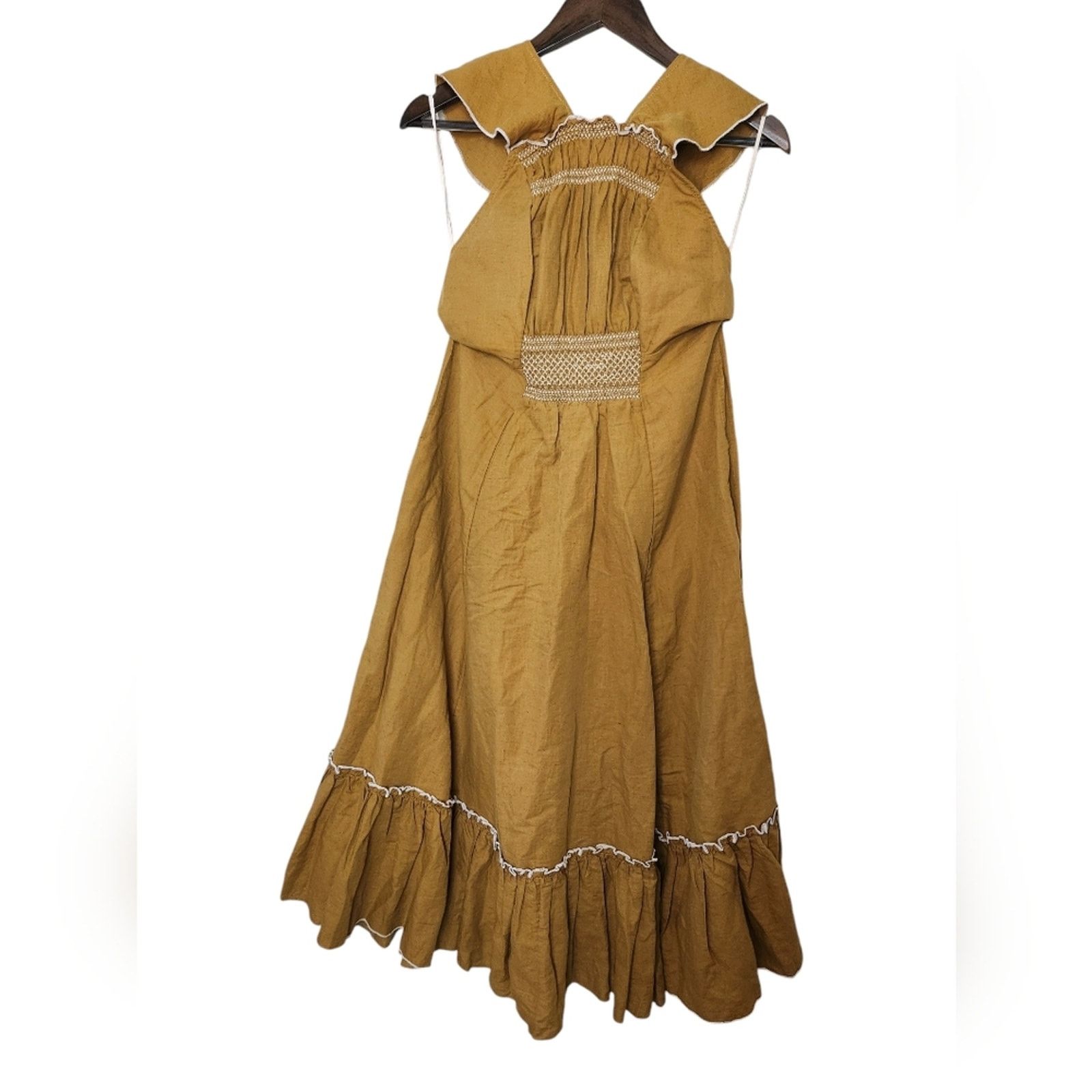 Free People Free People Anika Midi Linen Dress Small Size S / US 4 / IT 40 - 7 Thumbnail