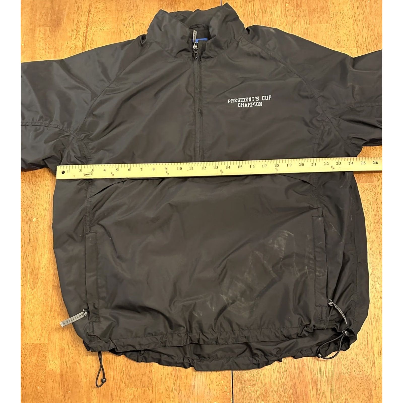 Champion VINTAGE Forrester Golf President’s Cup Champion Windbreaker Jacket Large 90s 80s Black Mens Size US L / EU 52-54 / 3 - 6 Thumbnail