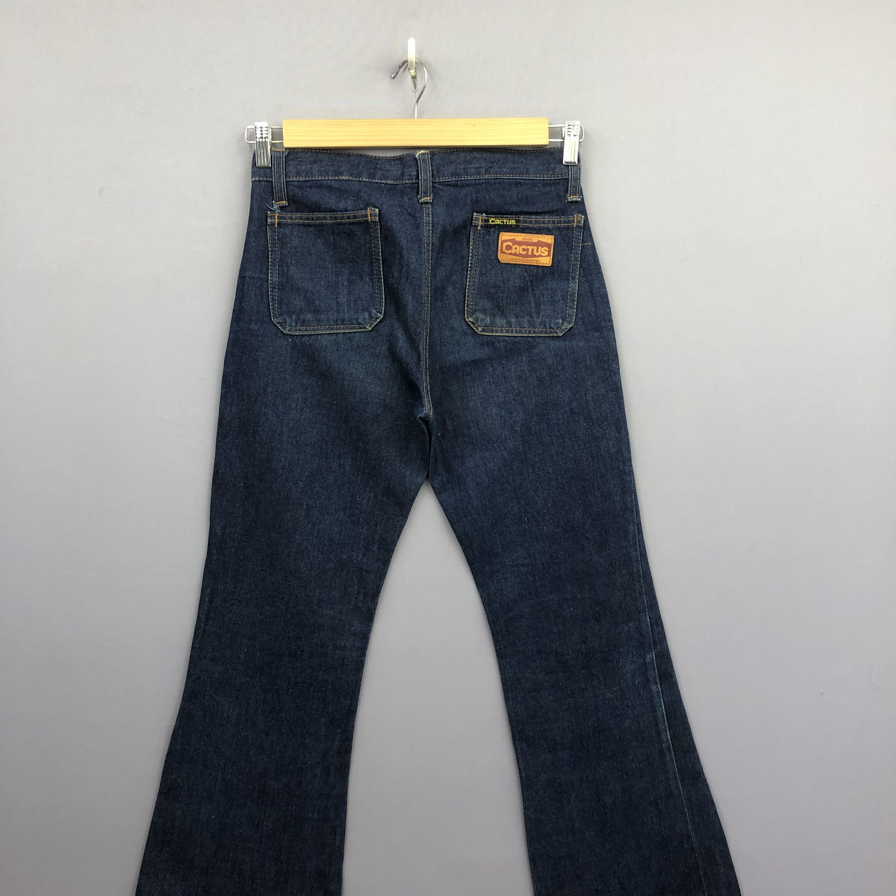 Japanese Brand Vintage 70s Cactus Flare Bush Pants Jeans Wide Leg Denim Size US 30 / EU 46 - 4 Thumbnail