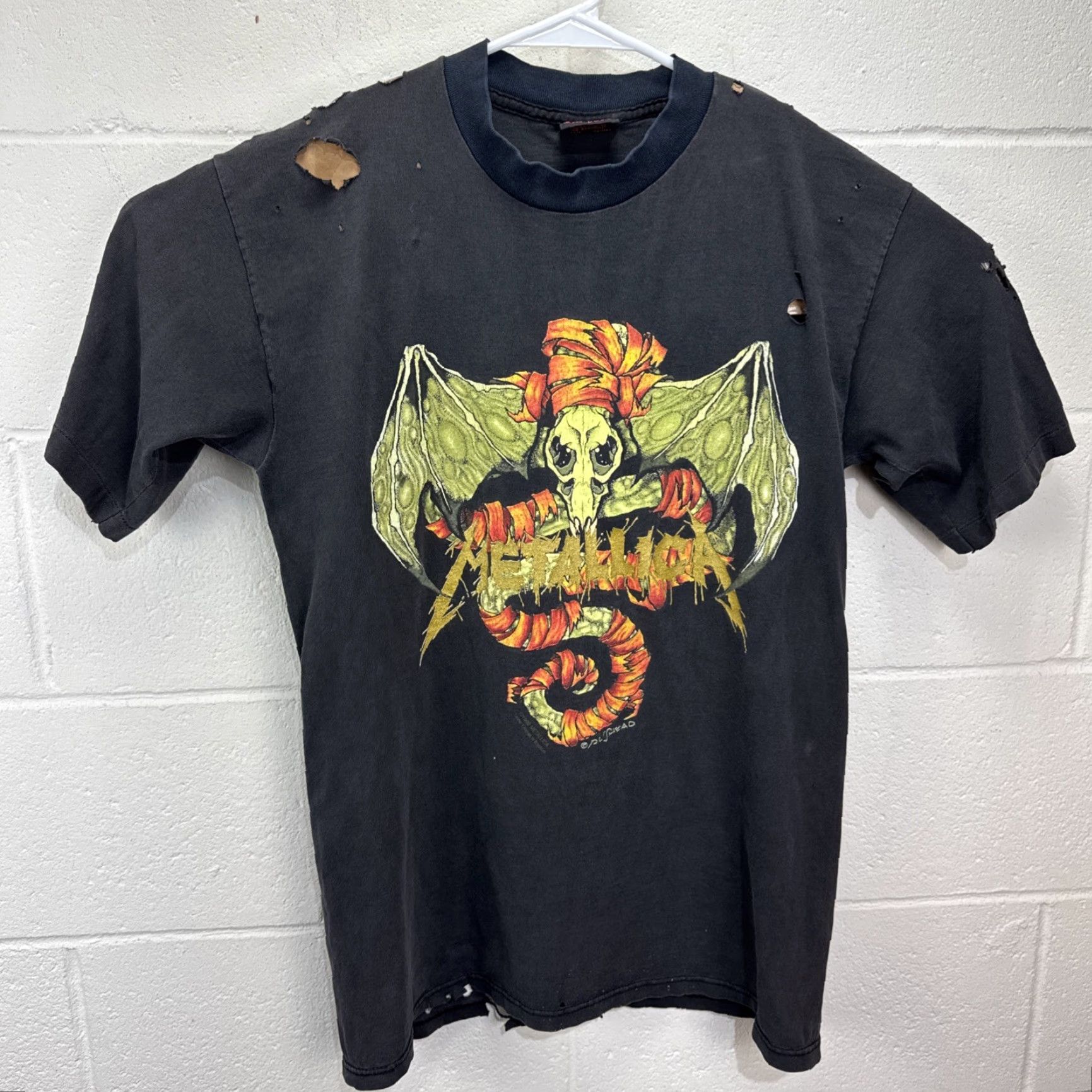 Vintage VINTAGE Metallica T-Shirt Men Large 90s Band Merch Graphic Print Black Crew Neck Short Sleeve Metallica Logo Size US L / EU 52-54 / 3 - 2 Thumbnail