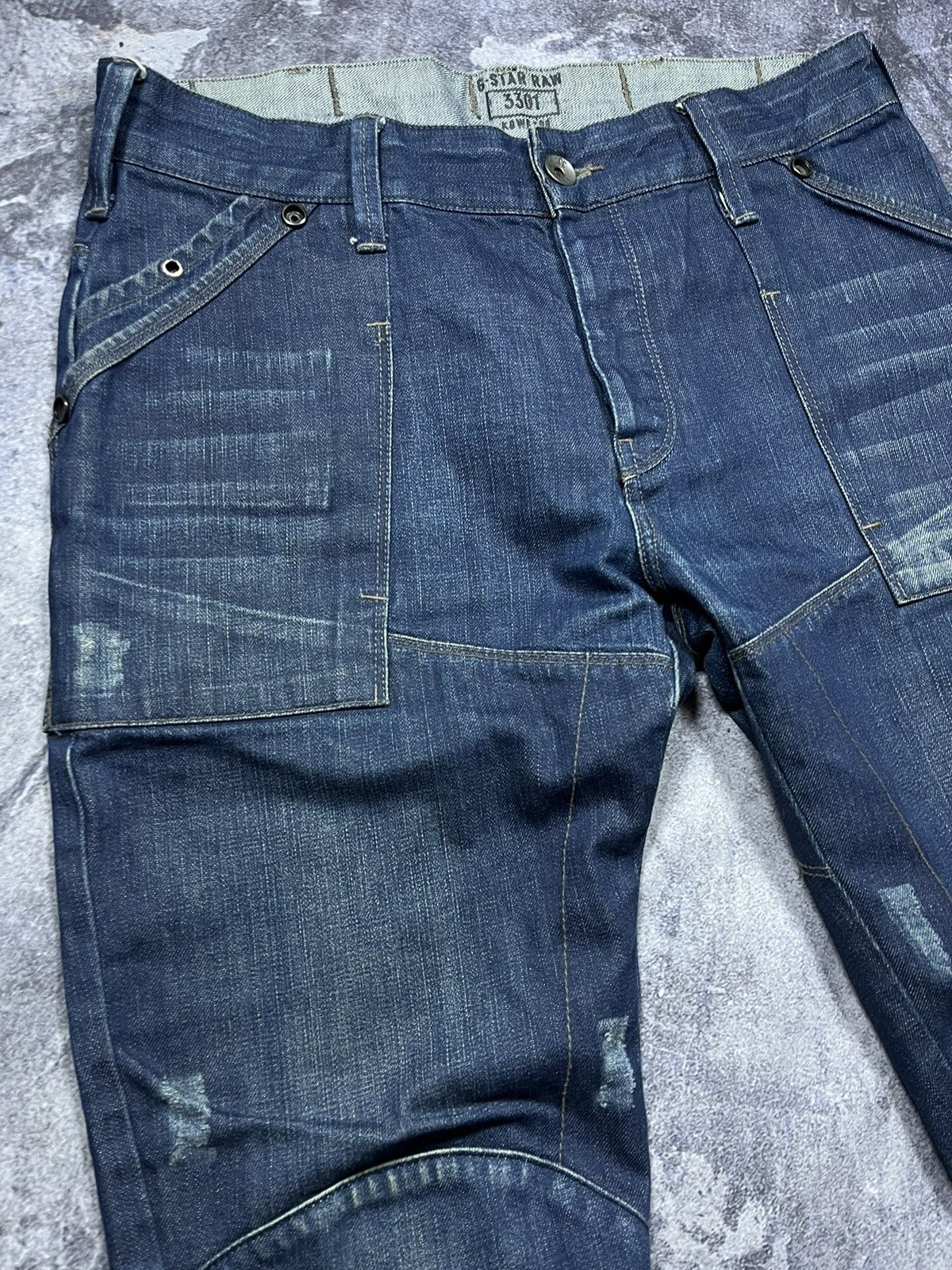 G-Star G-Star RAW Jeans Denim Vintage Streetwear Y2K Big Logo Size US 33 - 4 Thumbnail