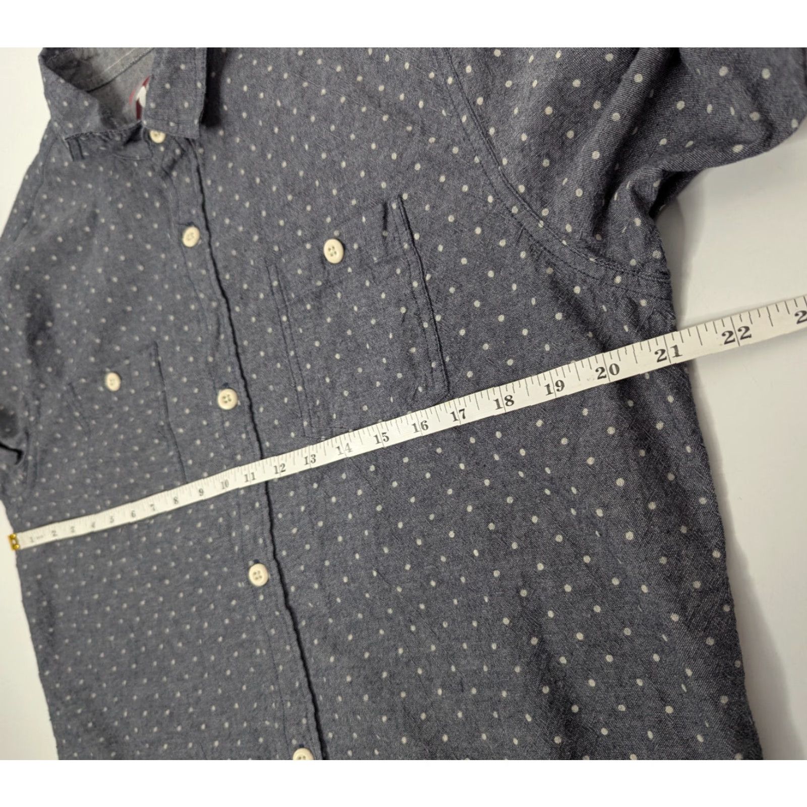 Vintage VINTAGE Modern Amusement Shirt Polka Dot Mens Large Button Up Pockets Long Sleeve Size US L / EU 52-54 / 3 - 6 Thumbnail