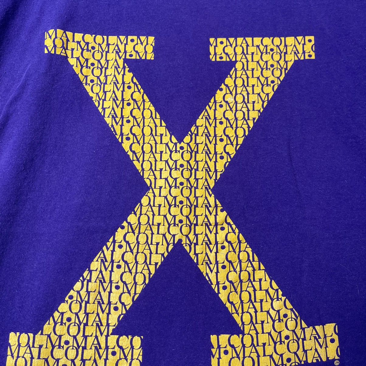 Rap Tees Vintage Malcolm X Big Logo Tee Purple Size US M / EU 48-50 / 2 - 3 Thumbnail