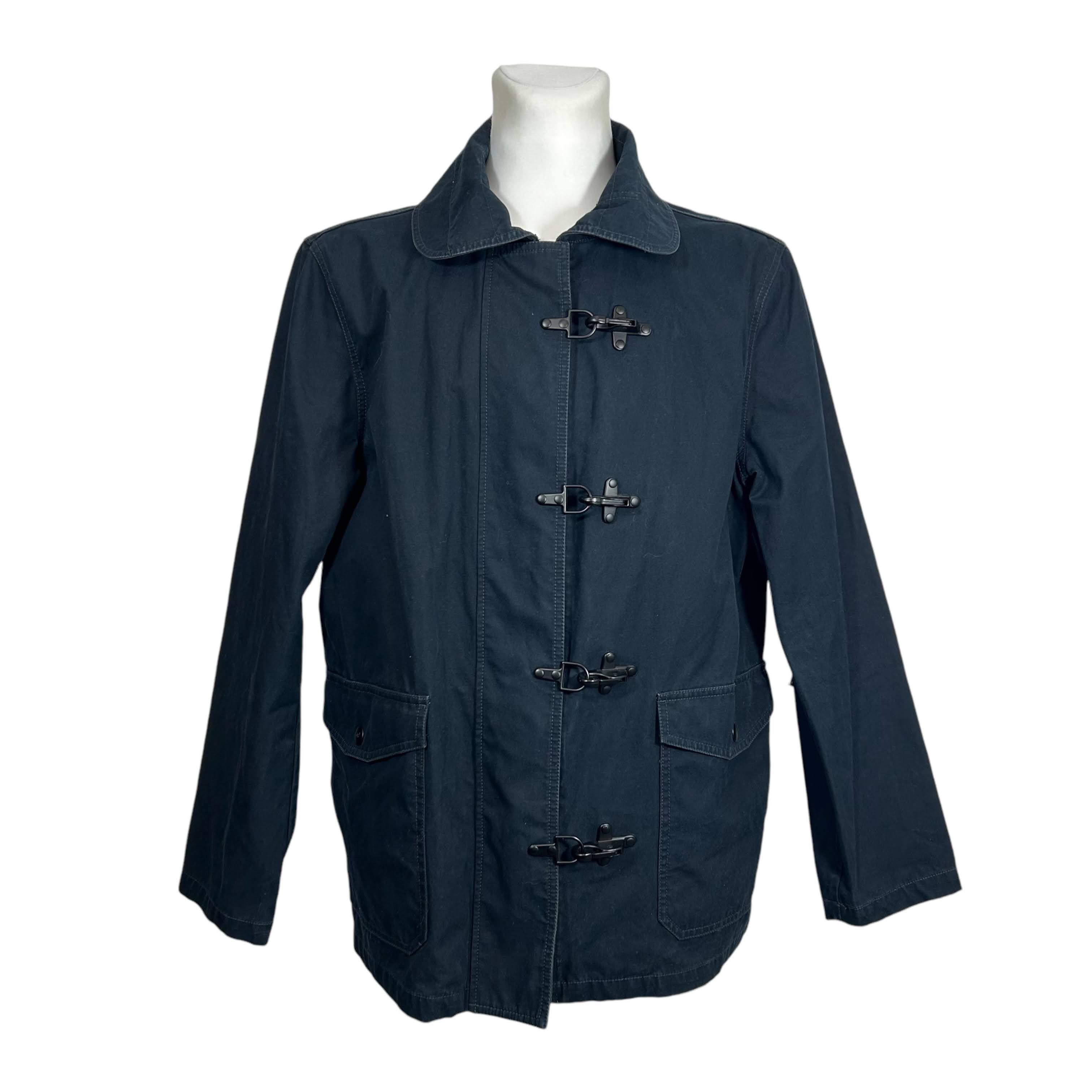Club Monaco Club Monaco Navy Blue Clip Hook Cotton Jacket Coat Large Size US L / EU 52-54 / 3 - 1 Thumbnail