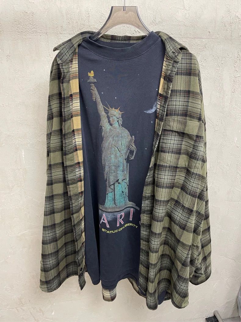 Balenciaga Balenciaga Inside Lady Liberty Print Fake Two Shirts 2502-N Size US S / EU 44-46 / 1 - 3 Thumbnail