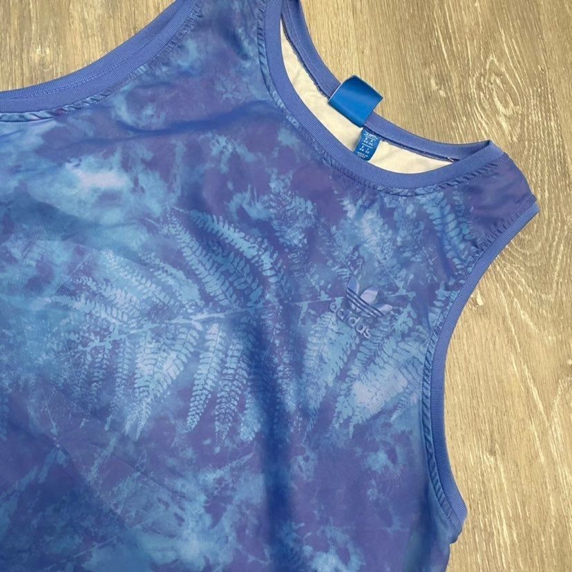 Adidas Adidas Blue Athletic Tank Top Women Large Bin J-18 Size L / US 10 / IT 46 - 3 Thumbnail