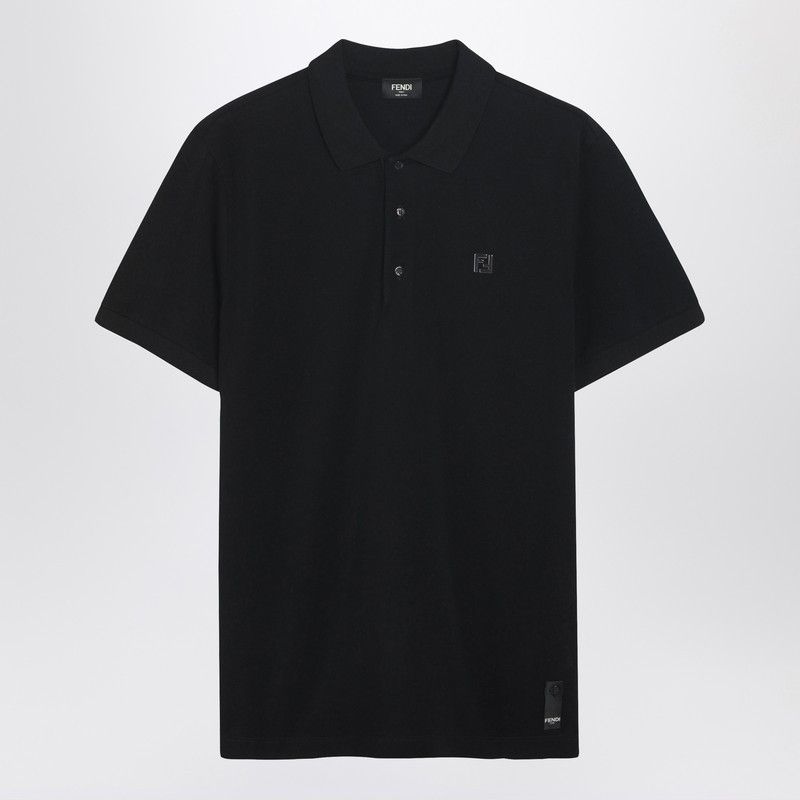 Fendi Fendi Black Pique Polo Shirt Size US M / EU 48-50 / 2 - 1 Thumbnail