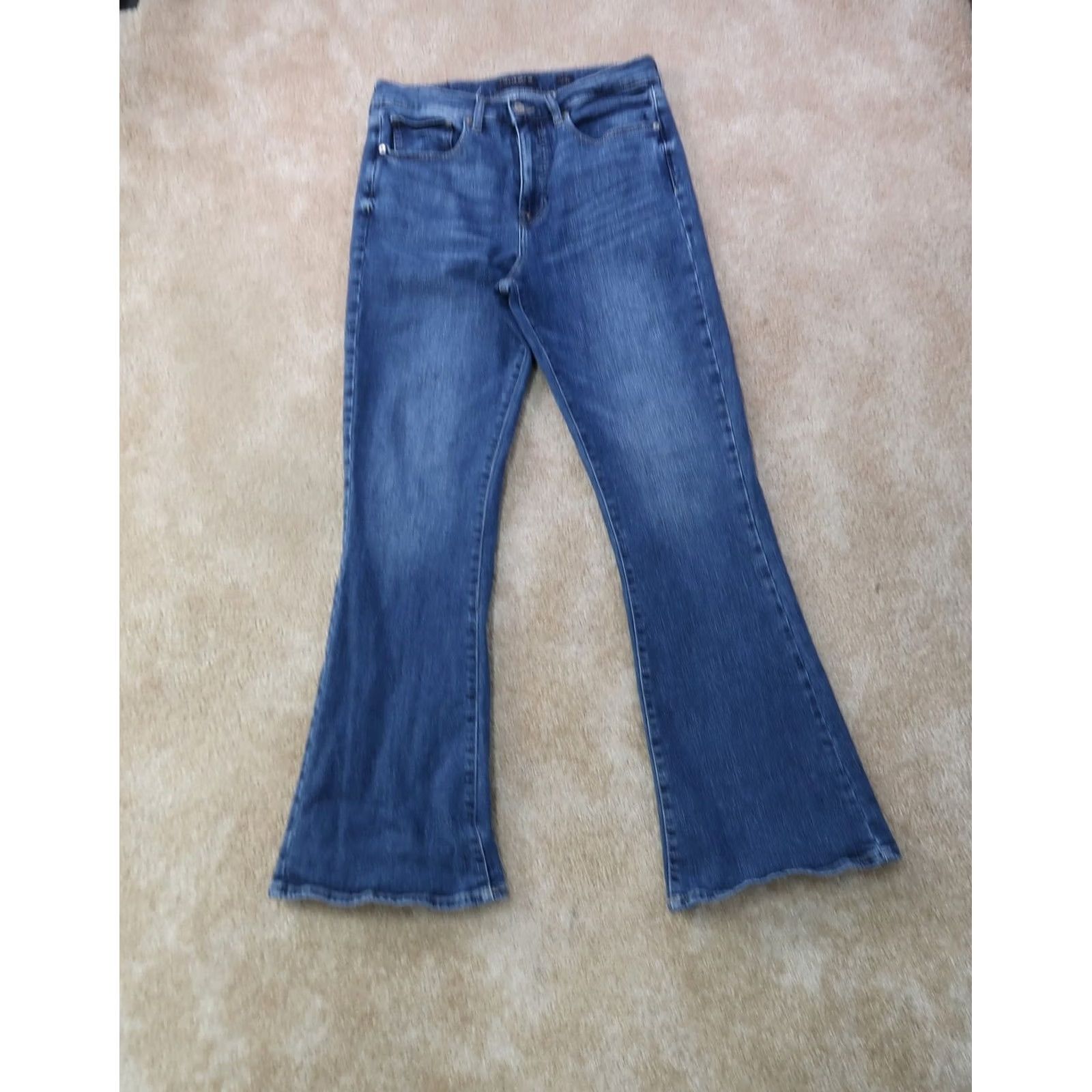 Lucky Brand Lucky Brand High Rise Flare Jeans Women's 10 Blue Denim Stretch Size 32" / US 10 / IT 46 - 2 Thumbnail