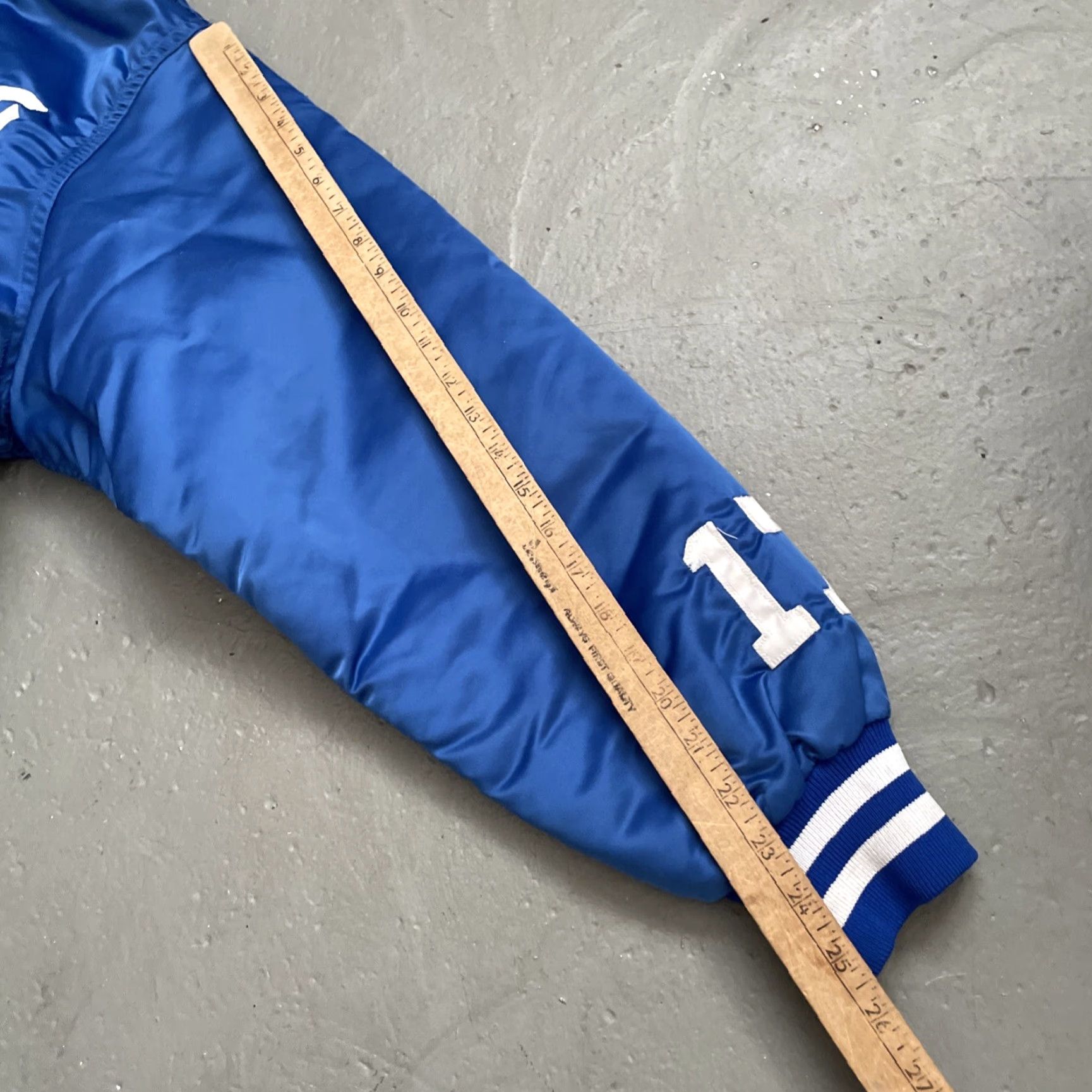 Wilson VINTAGE Gonzaga Baseball Jacket 1970s-1980s Game Worn USA Wilson 46 Bomber Jacket Mens Blue Bulldogs Team Issue Size US S / EU 44-46 / 1 - 6 Thumbnail