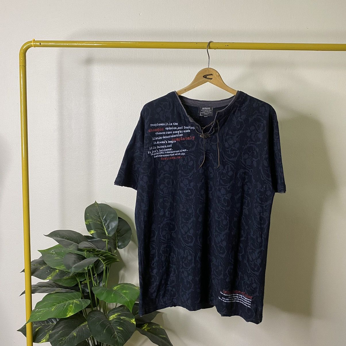 If Six Was Nine × Japanese Brand × Le Grande Bleu (L.G.B.) Moven Pick Seditionaries Poem Cyber Gothic Grunge Punk Tee Size US L / EU 52-54 / 3 - 1 Thumbnail