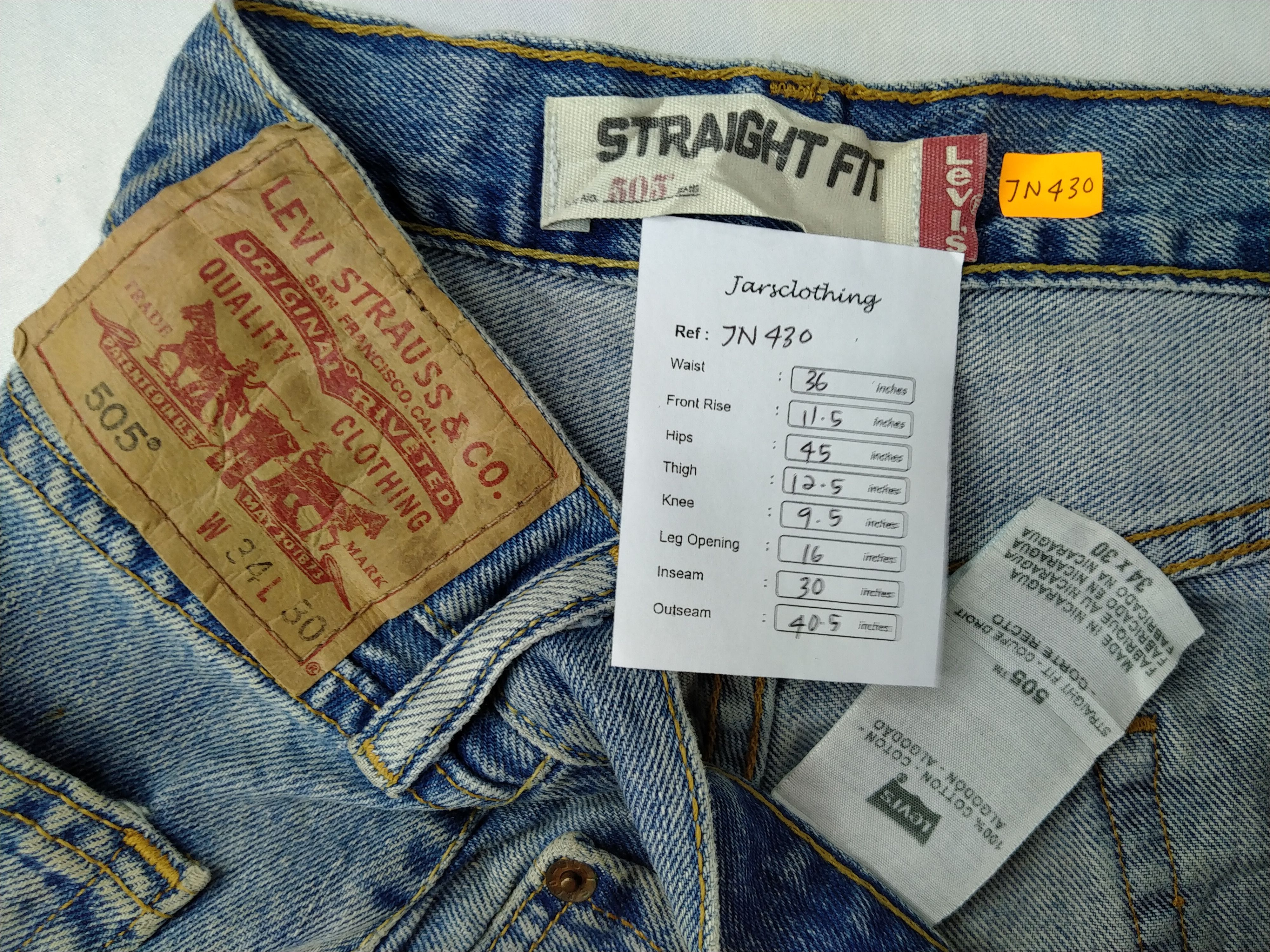 Levi's Dirty Blue Vintage Levi's 550 Straight Fit Denim 36x30 JN430 Size US 36 / EU 52 - 10 Thumbnail