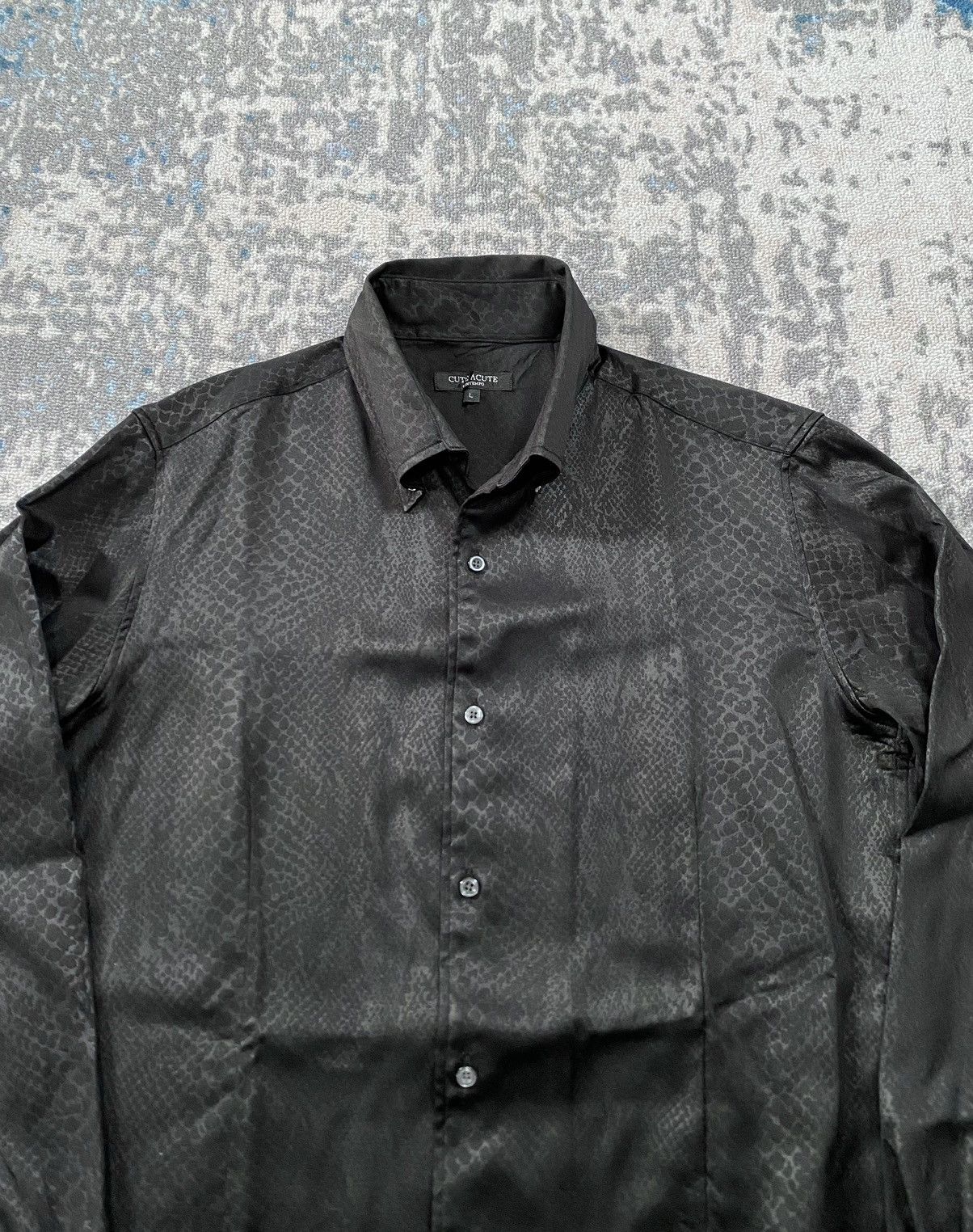 Cute Acute Snake Skin Button Down Shirt