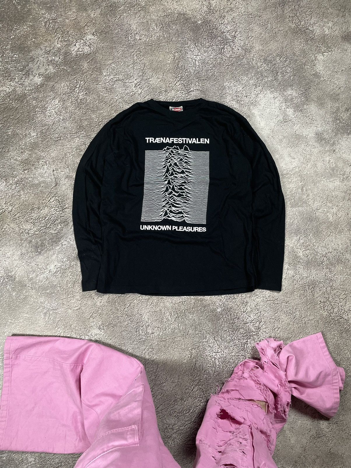 Vintage Vintage 90s Joy Division Unknown Pleasures Graphic Tee Black Size US M / EU 48-50 / 2 - 1 Thumbnail