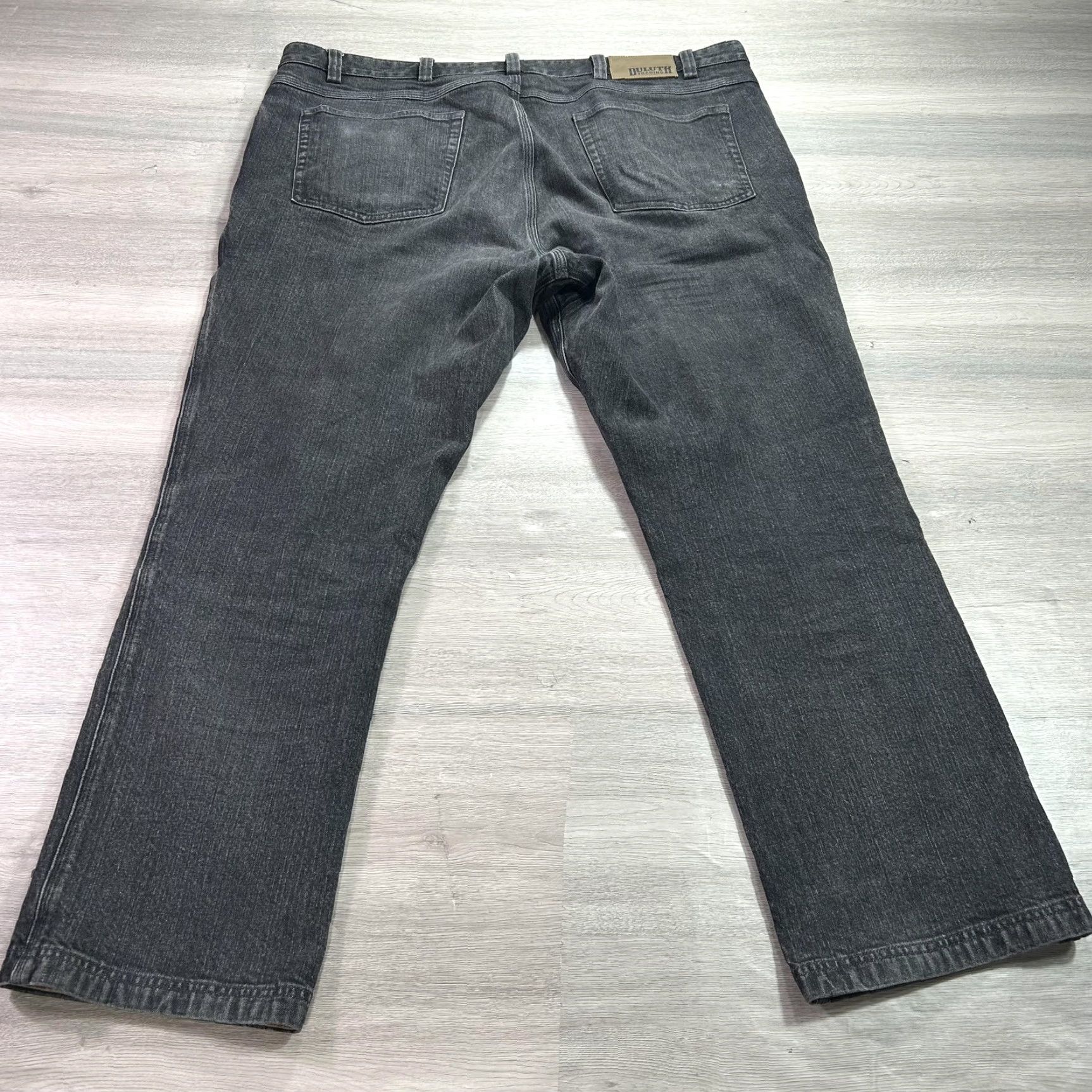 Duluth Trading Company Duluth Trading Co Duluth Flex Ballroom Jeans Mens 44x32 Gray Denim Work Pants Relaxed Fit Straight Jeans Size US 44 / EU 60 - 2 Thumbnail