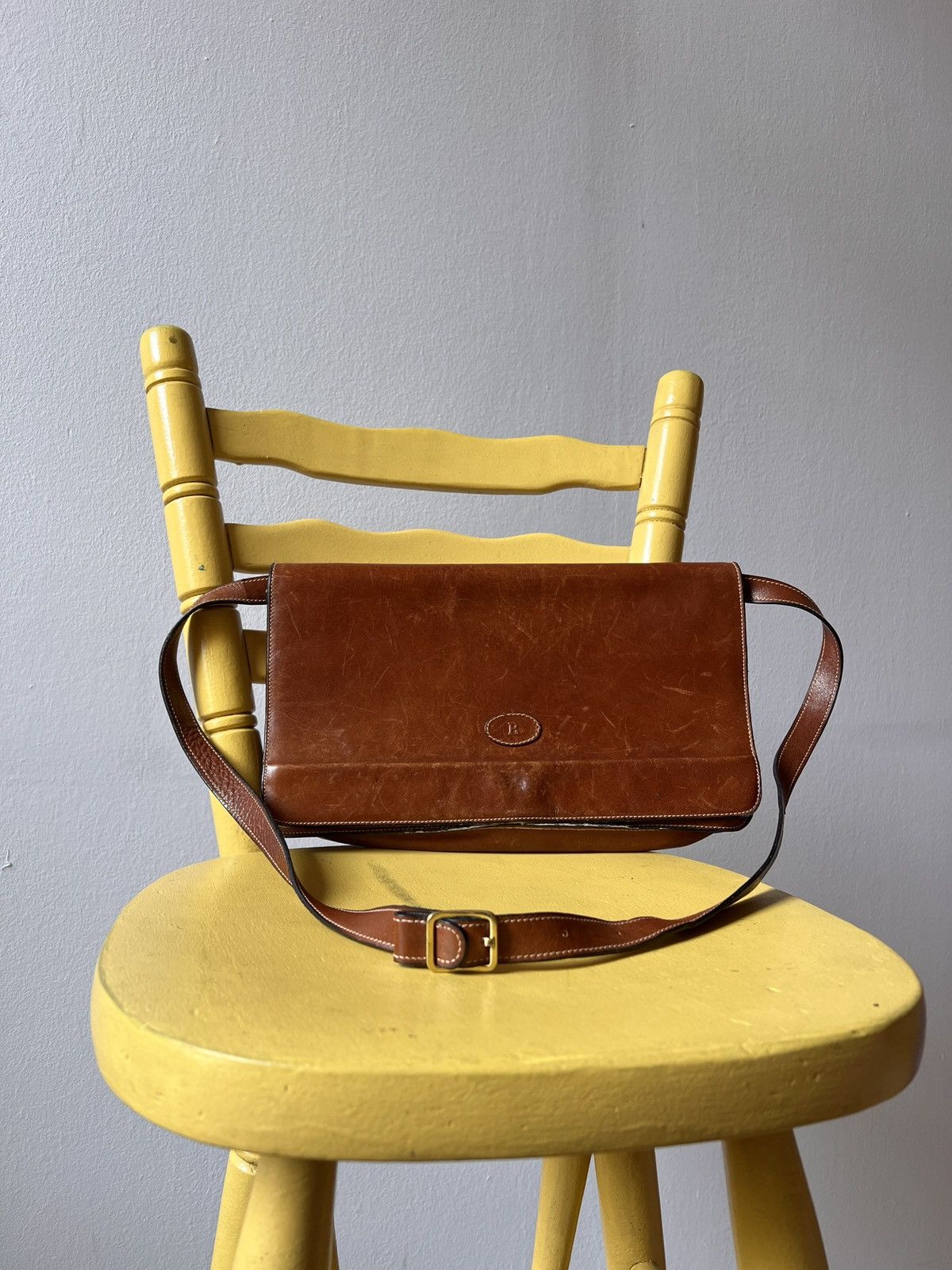 Bally Vintage Bally Brown Leather Shoulder Bag Size ONE SIZE - 2 Thumbnail