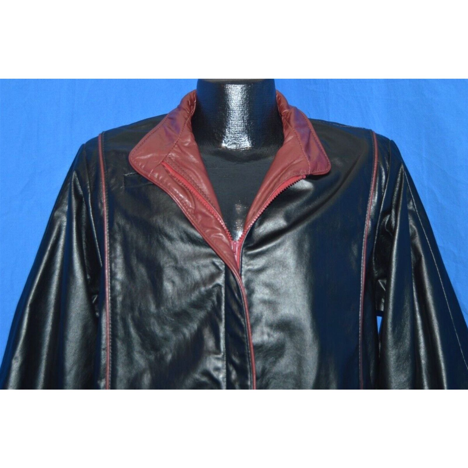 image of Vintage 70's Garfin Leathers Black Brown Leather Bomber Jacket Size Large L in White, Men's