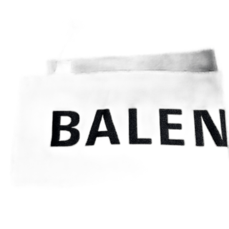 Balenciaga Black and White Wool Scarf