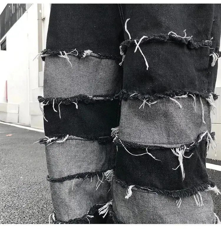 Japanese Brand Streetwear wide legs hip hop style loose straight jeans y2k Size US 32 / EU 48 - 3 Thumbnail