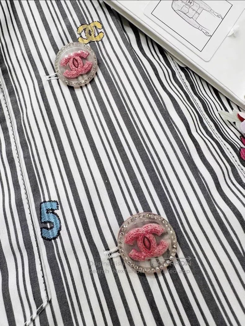 Chanel Chanel 23C studded flower shirt Size XS / US 0-2 / IT 36-38 - 3 Thumbnail