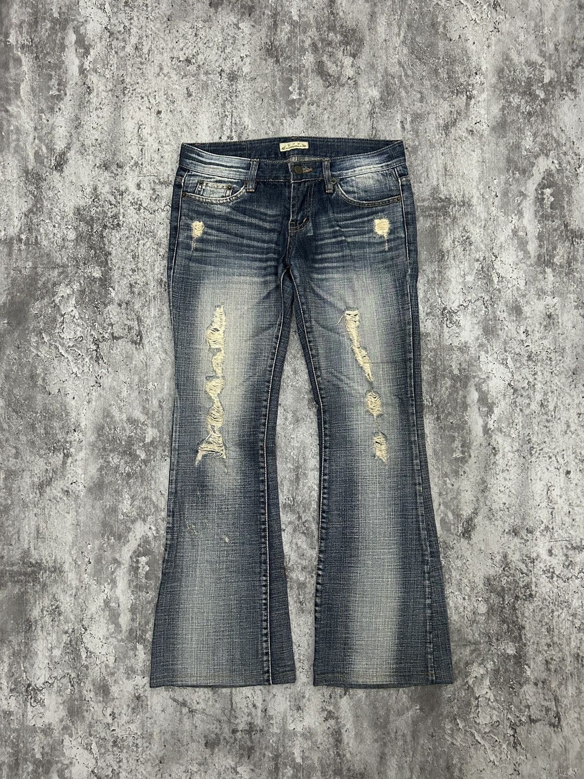 Frances Frayed Hem Flare Jeans