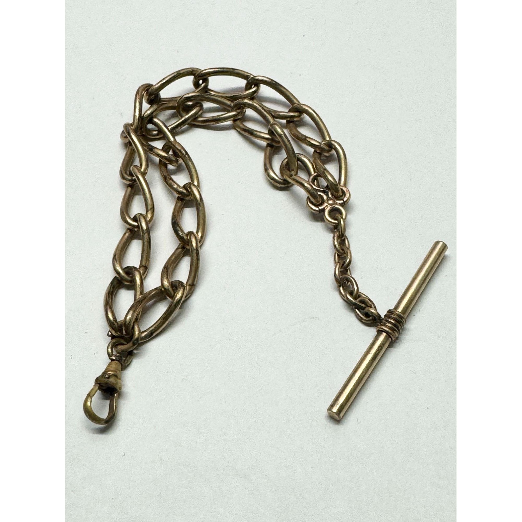 image of Antique Gold Filled Estate Watch Fob Chain, Men's