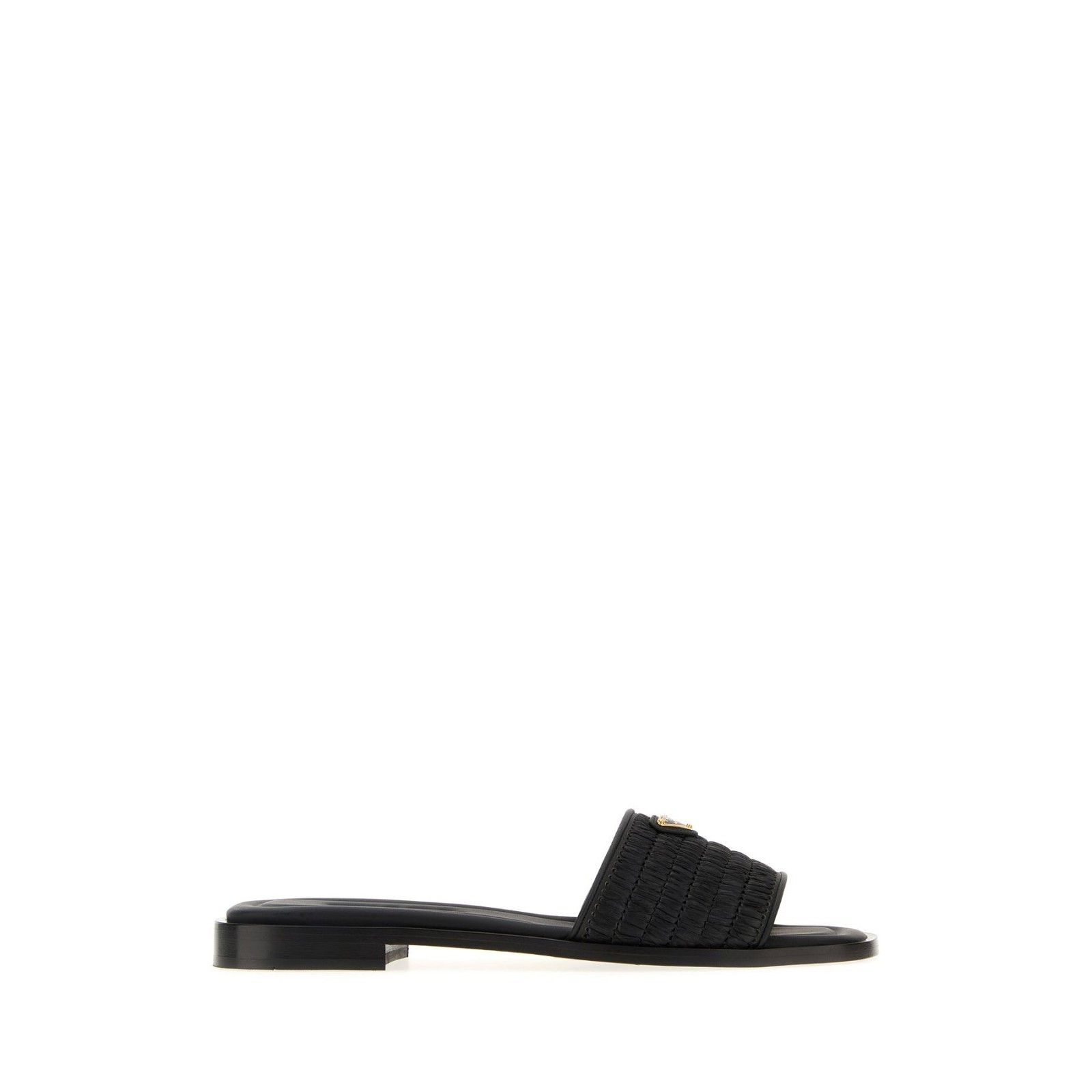 Prada PRADA Black Raffia Leather Slippers New & Authentic (Women's Size US 6 / IT 36 - 5 Thumbnail