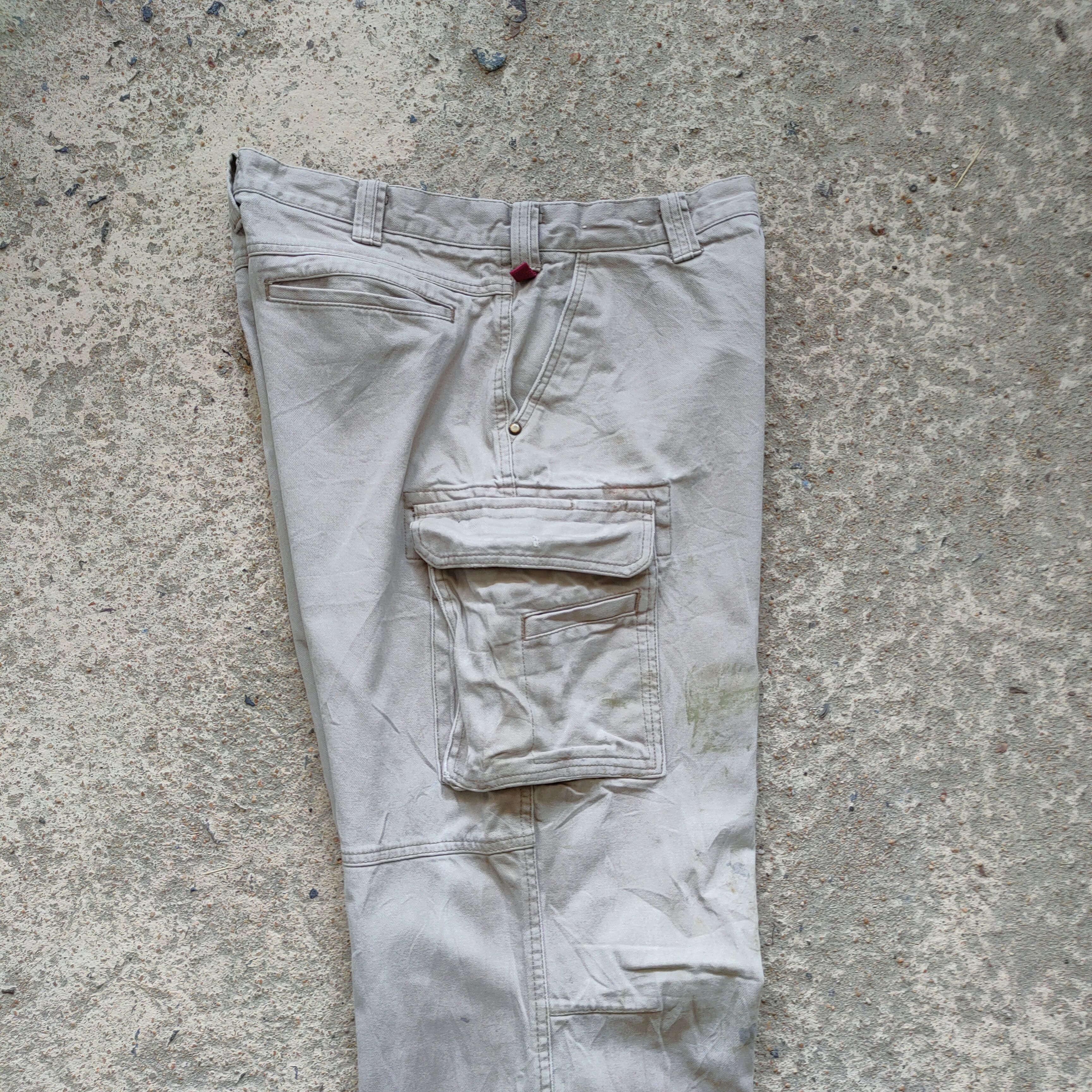 Japanese Brand × Vintage VINTAGE JAWIN FADED GREY RUSTY CARGO PANTS Size US 32 / EU 48 - 13 Thumbnail