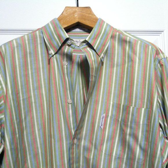 Faconnable FACONNABLE MENS GREEN COTTON CASUAL SHIRT SIZE: 16R Size US L / EU 52-54 / 3 - 1 Thumbnail
