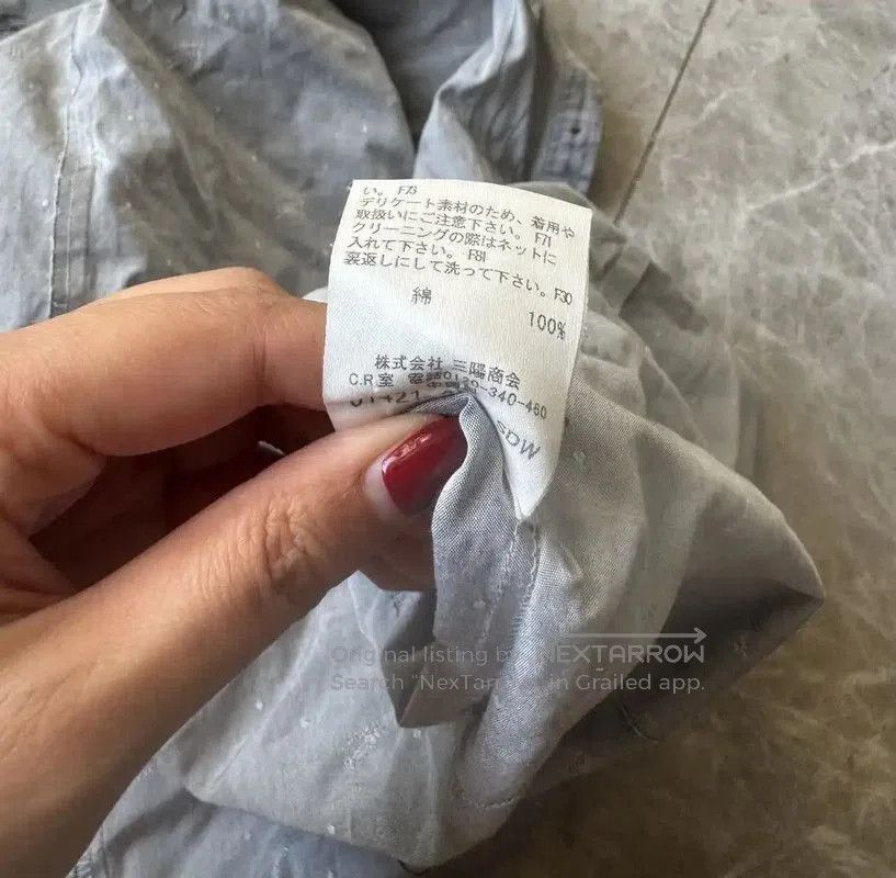 Burberry Burberry Gray Cotton Long Sleeve Shirt. Size M / US 6-8 / IT 42-44 - 9 Thumbnail